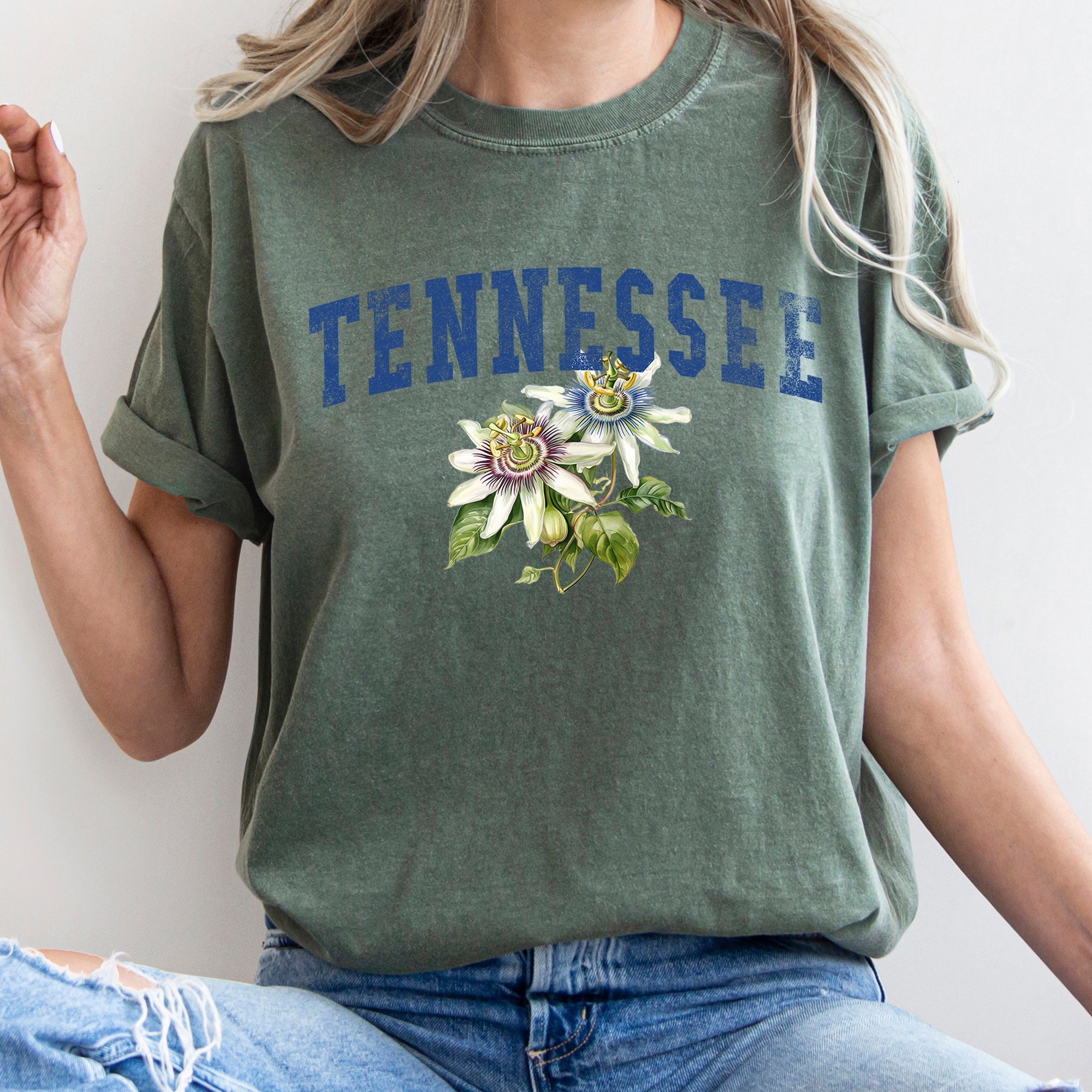 Tennessee State Flower Comfort Colors Tshirt