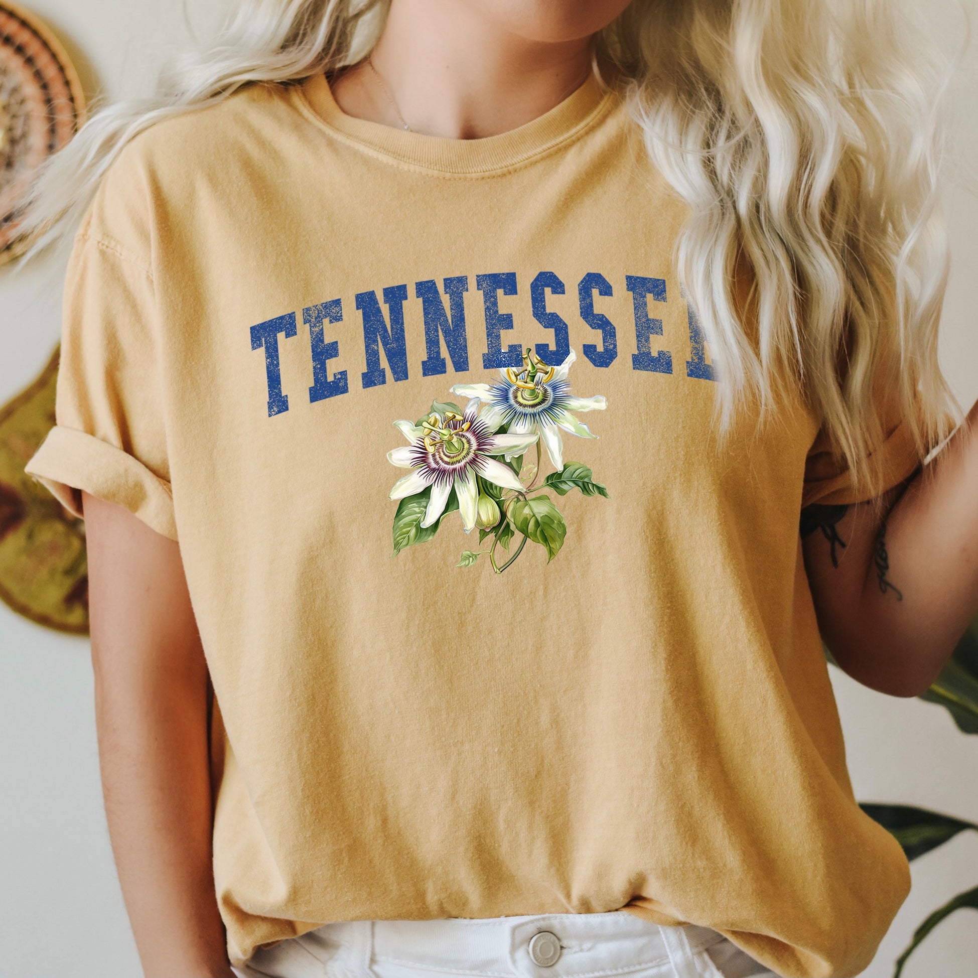 Tennessee State Flower Comfort Colors Tshirt