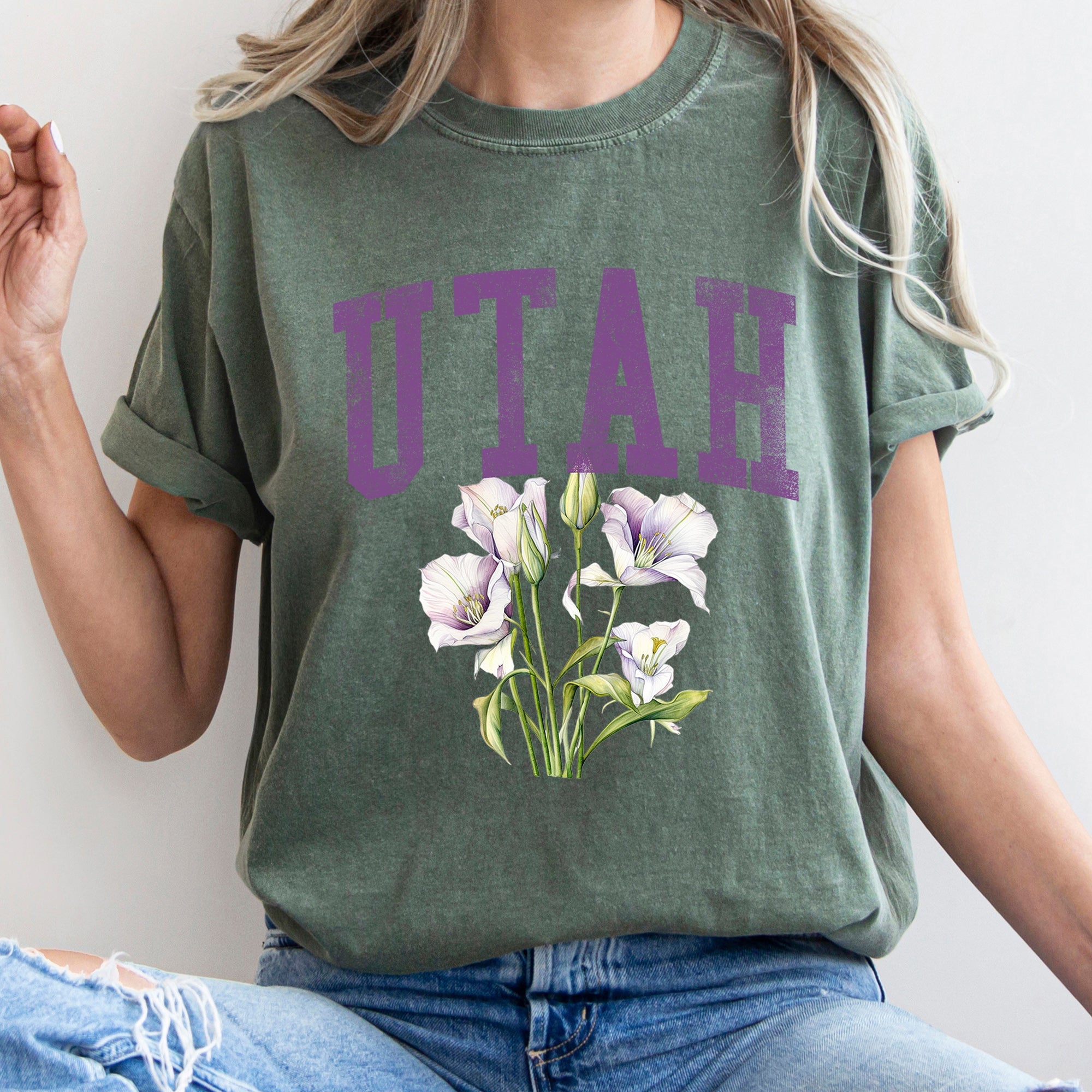 Utah State Flower Comfort Colors Tshirt