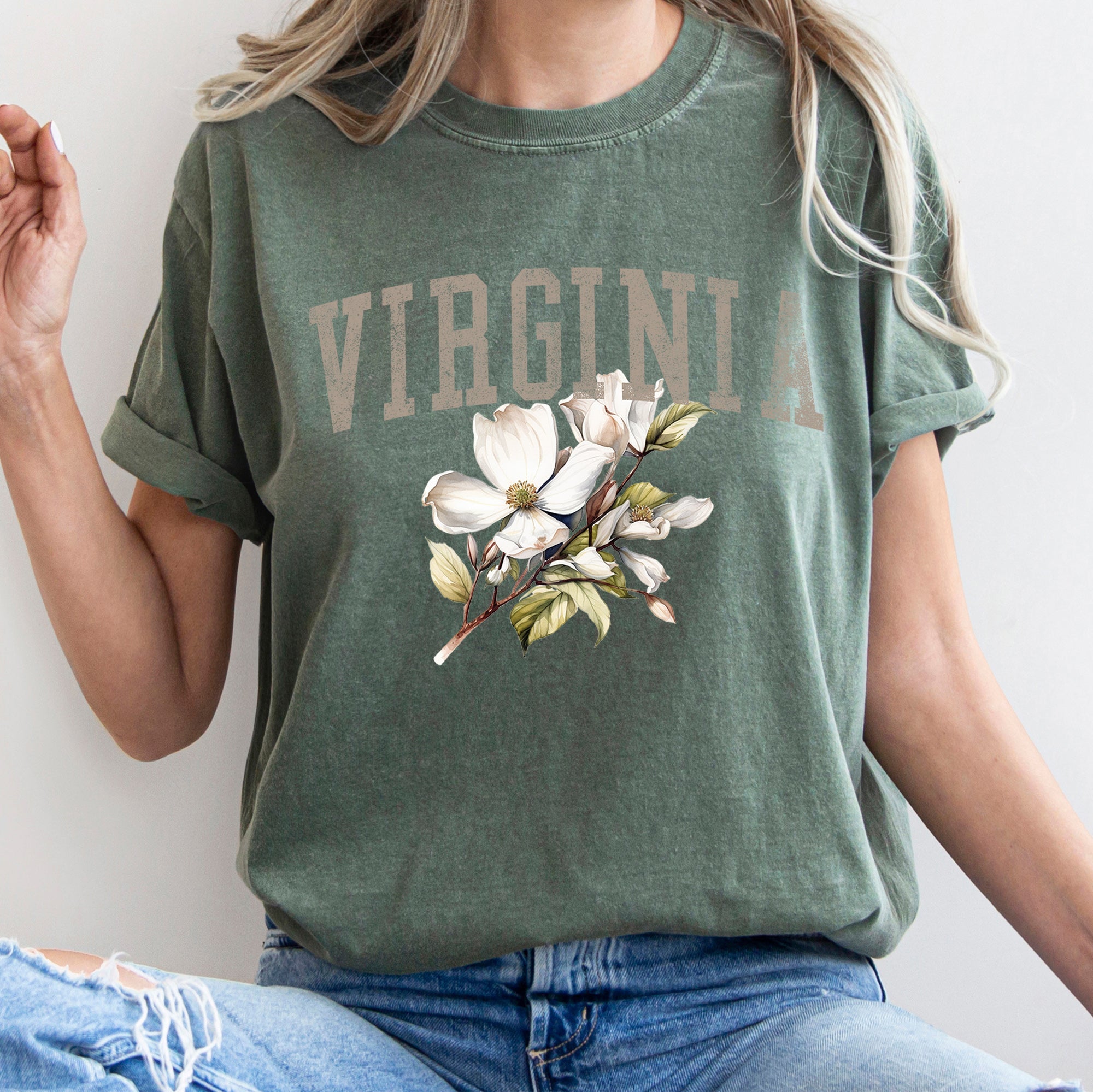 Virginia State Flower Comfort Colors Tshirt