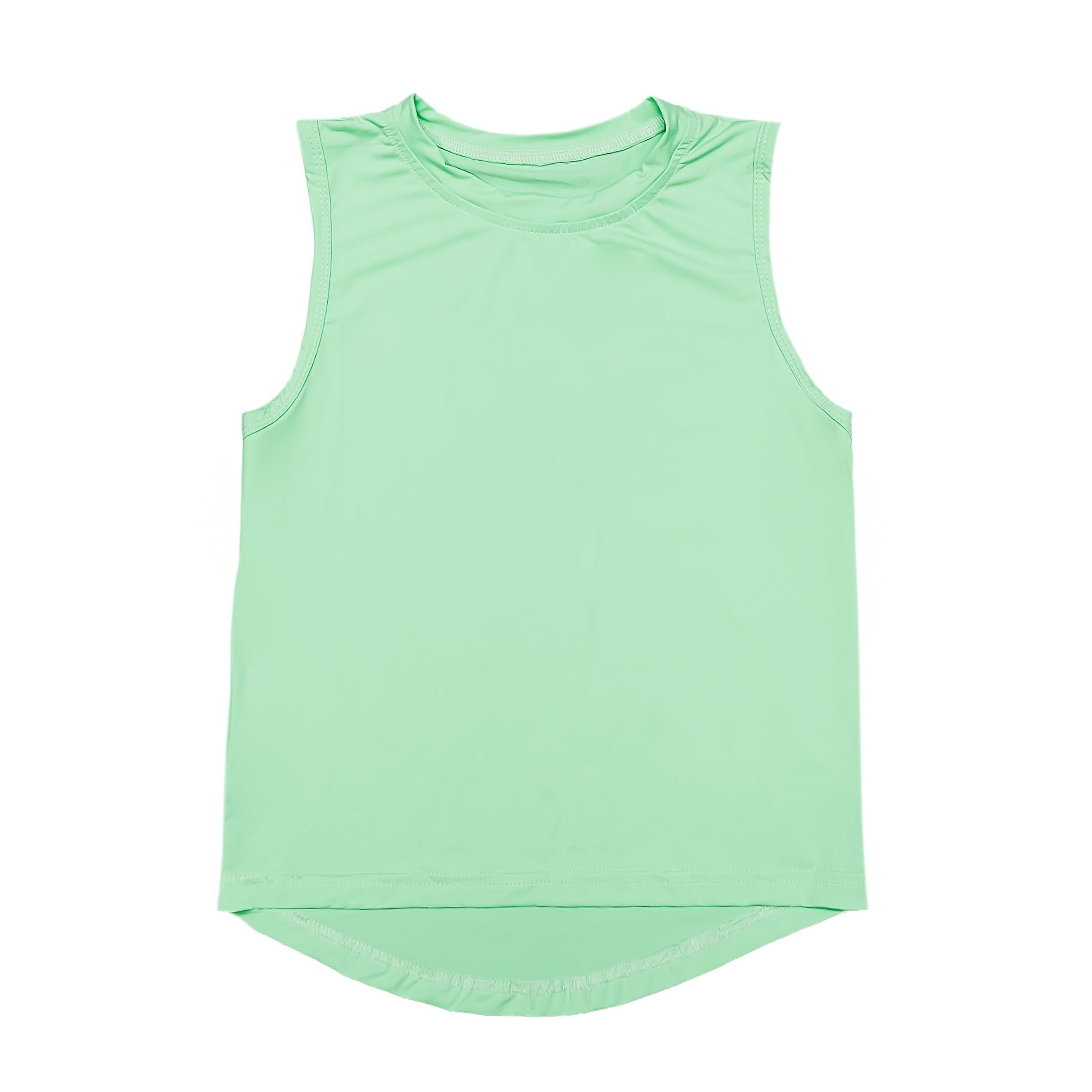 Neon Green High Low Kid Tank