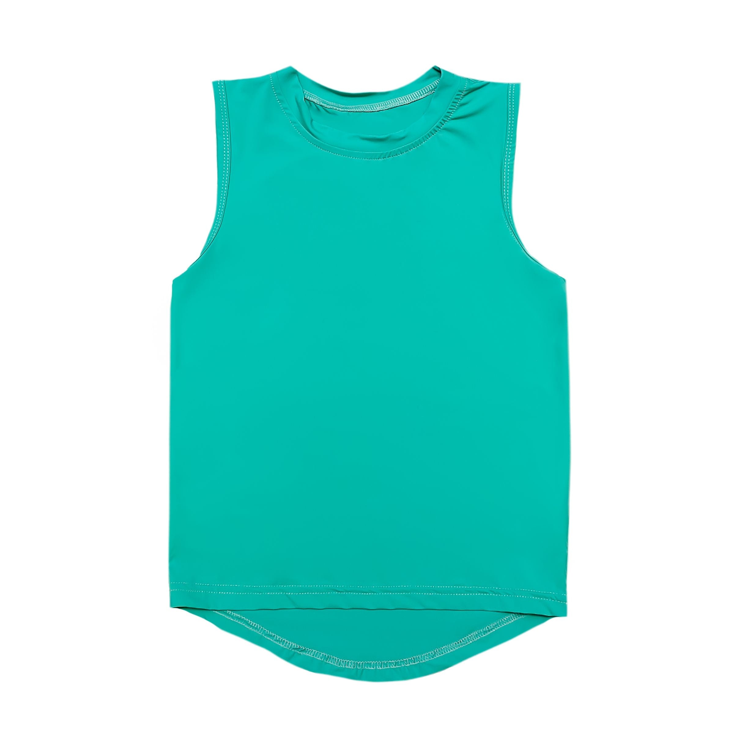 Teal High Low Kid Tank