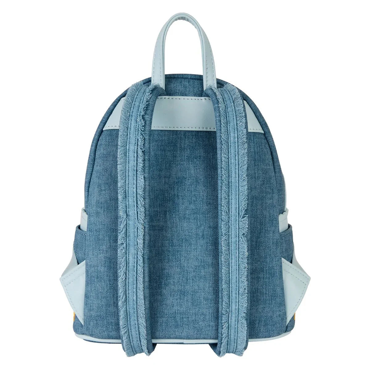 Loungefly Disney Dogs and Cats Denim Fringe Mini Backpack