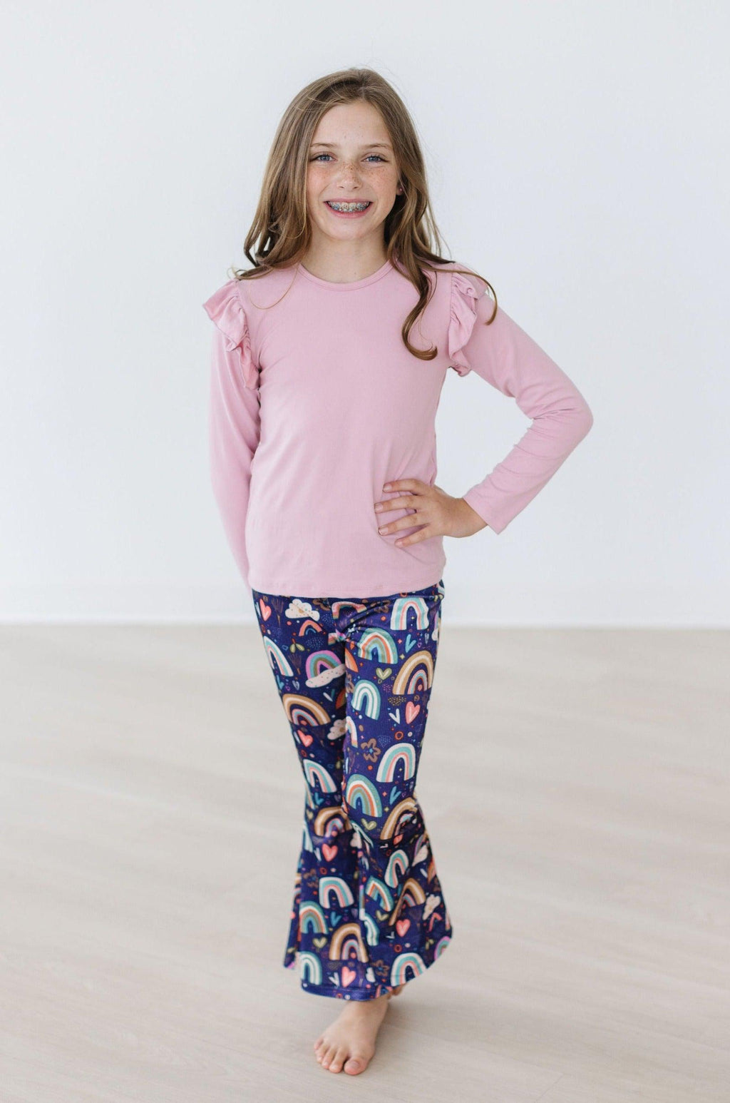 SALE Midnight Rainbow Ribbed Velvet Bells