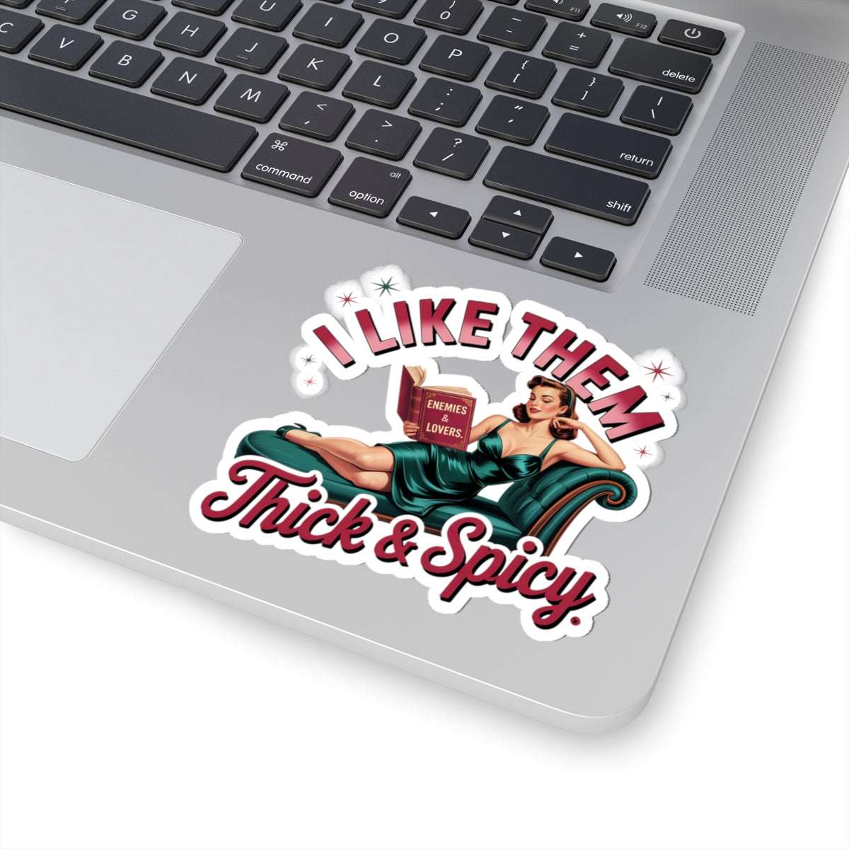 THICK & SPICY STICKER Eye-Catching Kiss-Cut Stickers for Book Lovers, Enemies Lovers Theme, Cute Decor, Laptop, Journals, Gift Ideas, Fun and Quirky