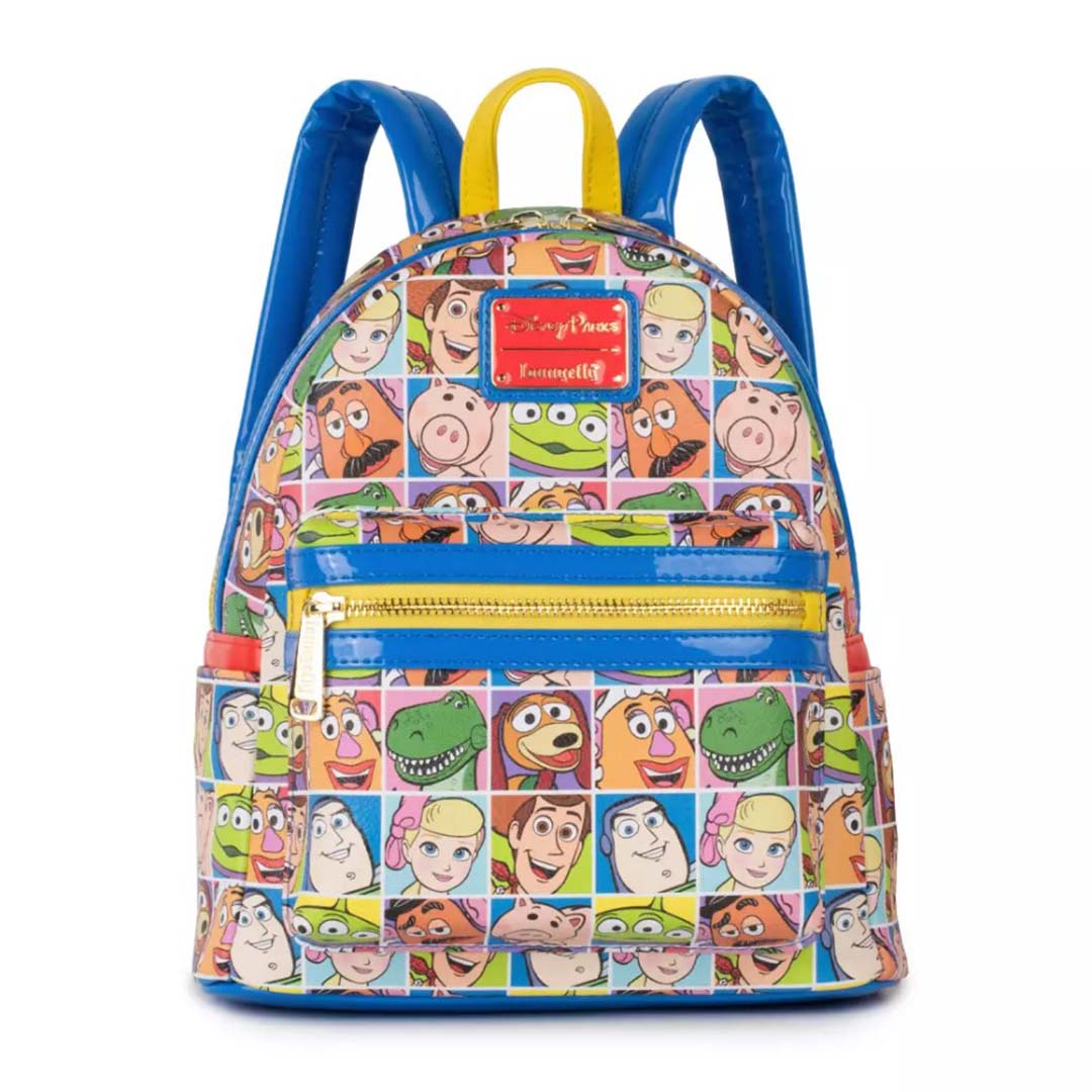 Disney Parks Loungefly Mini Backpack Toy Story Character Squares