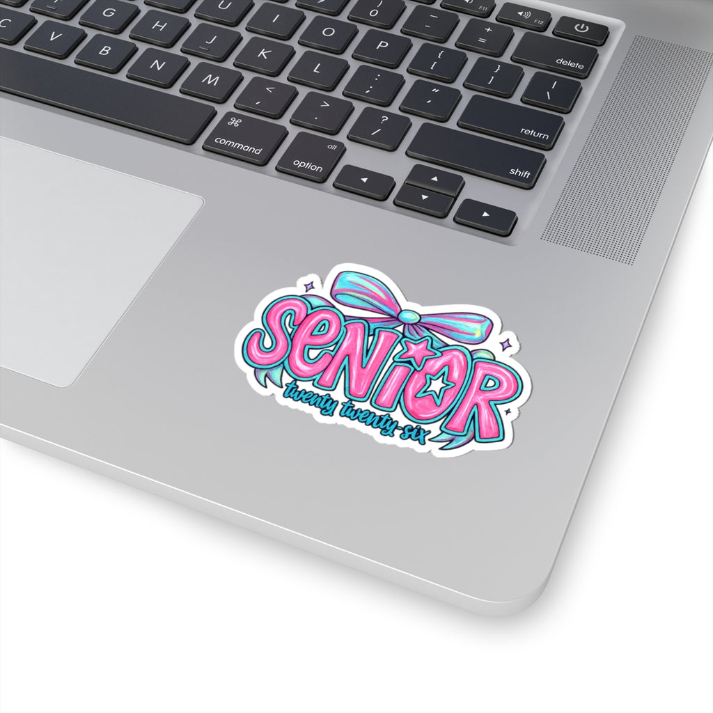 Senior Year Kiss-Cut Stickers, Fun Graduation Stickers, High School Senior Decor, Laptop Stickers, College Bound Celebrations, Class of 2026