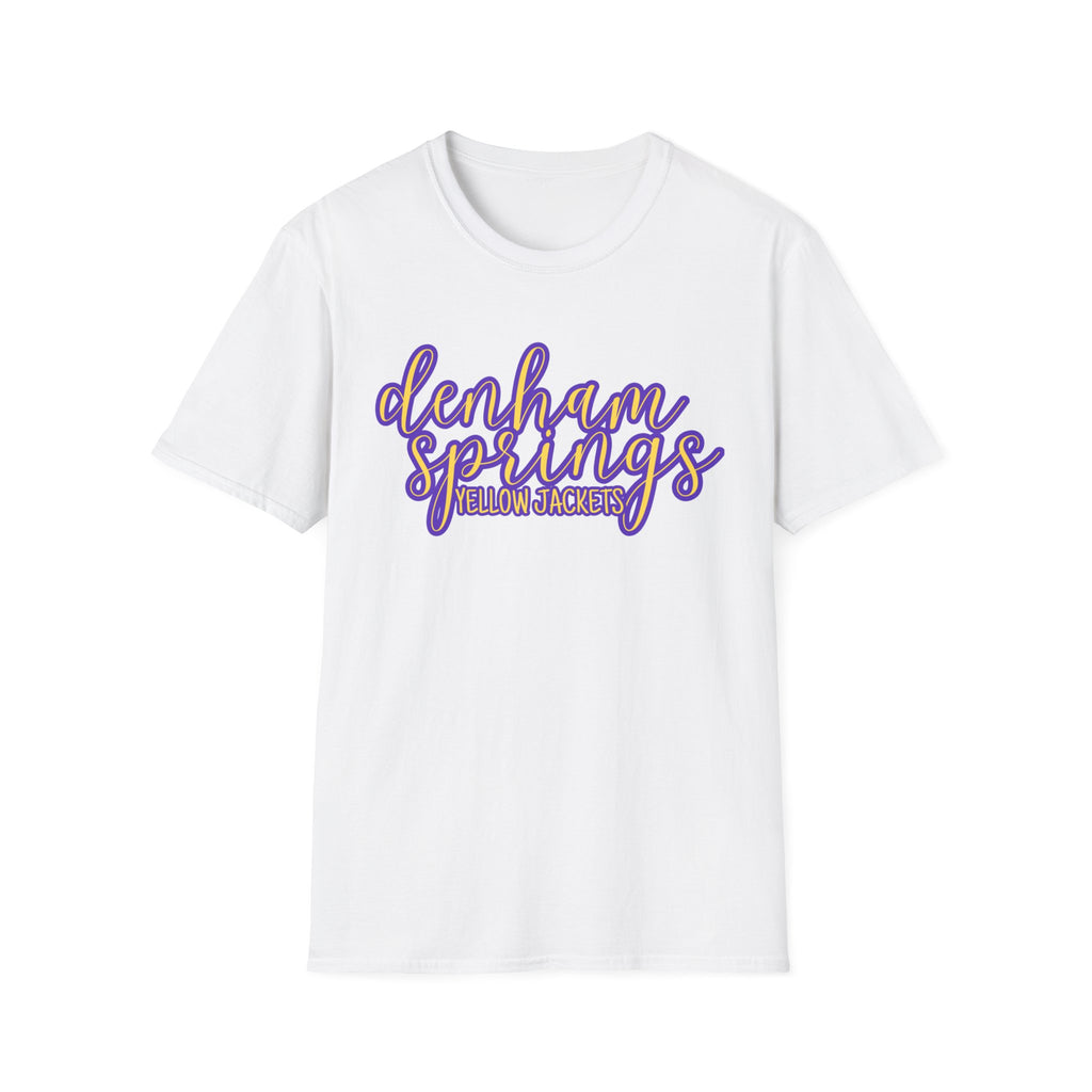 Denham Springs Yellow Jackets Baseball Unisex Softstyle T-Shirt, Sports Team Tee, School Spirit Shirt, Baseball Fan Gift, Athletic Apparel