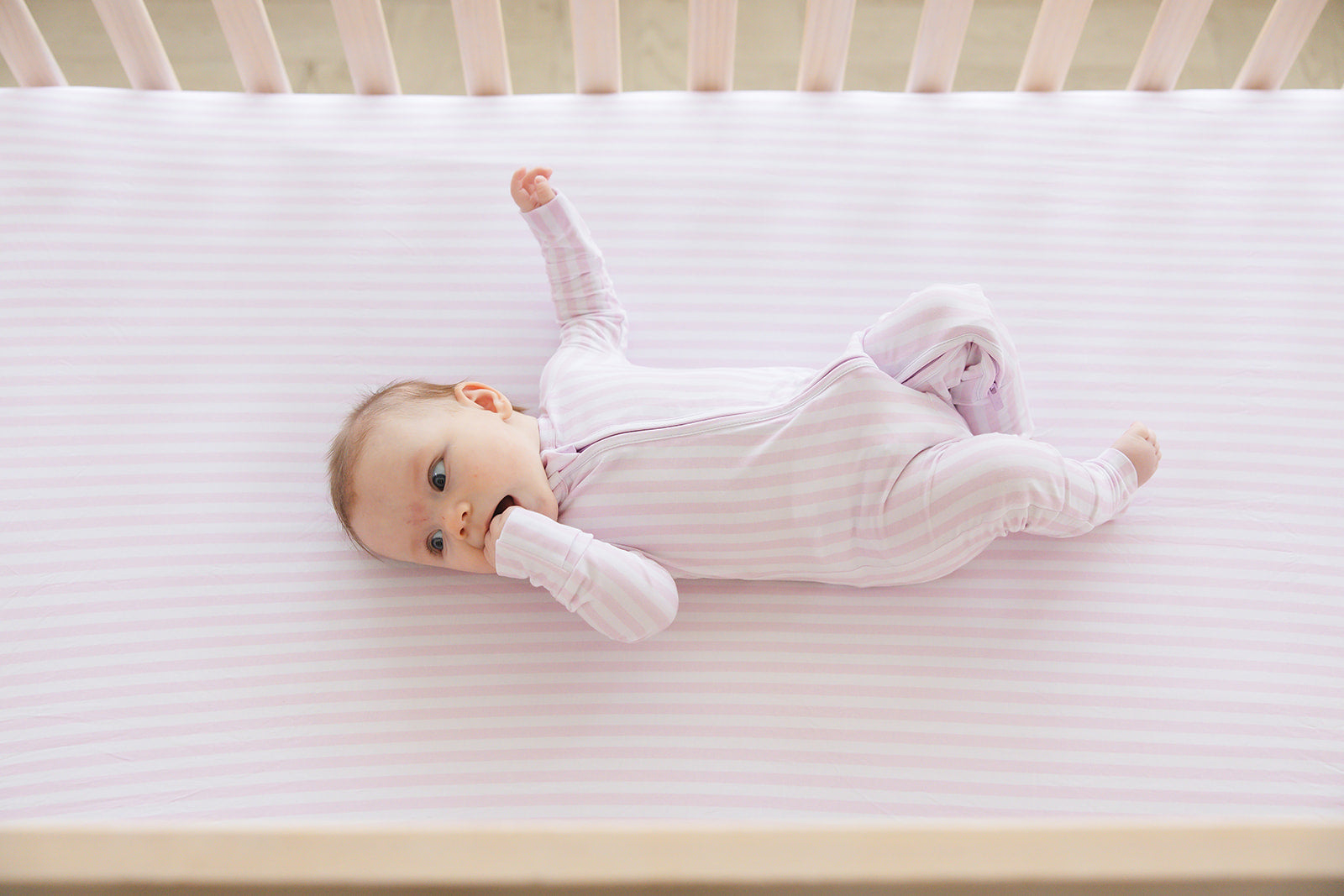 Pink Stripes - Crib Sheet