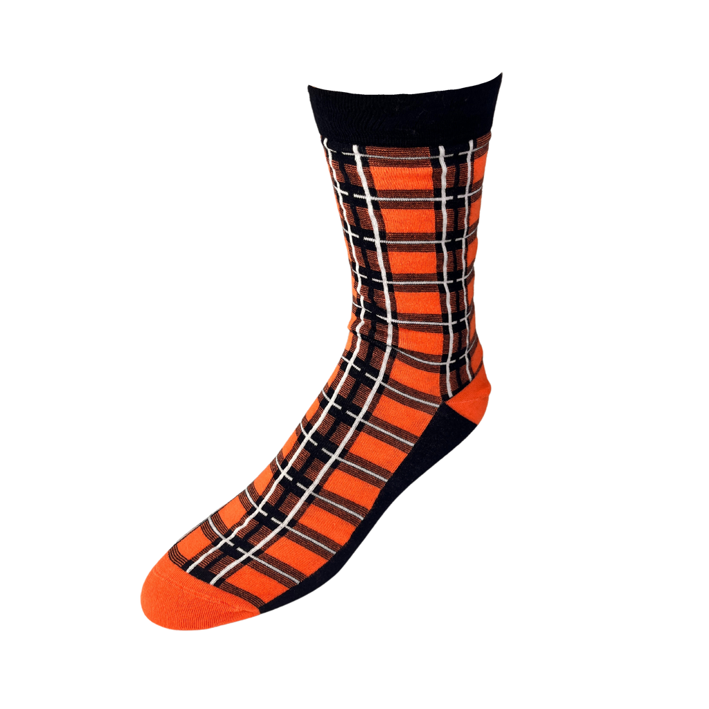Burnt Orange, Navy Bamboo Socks