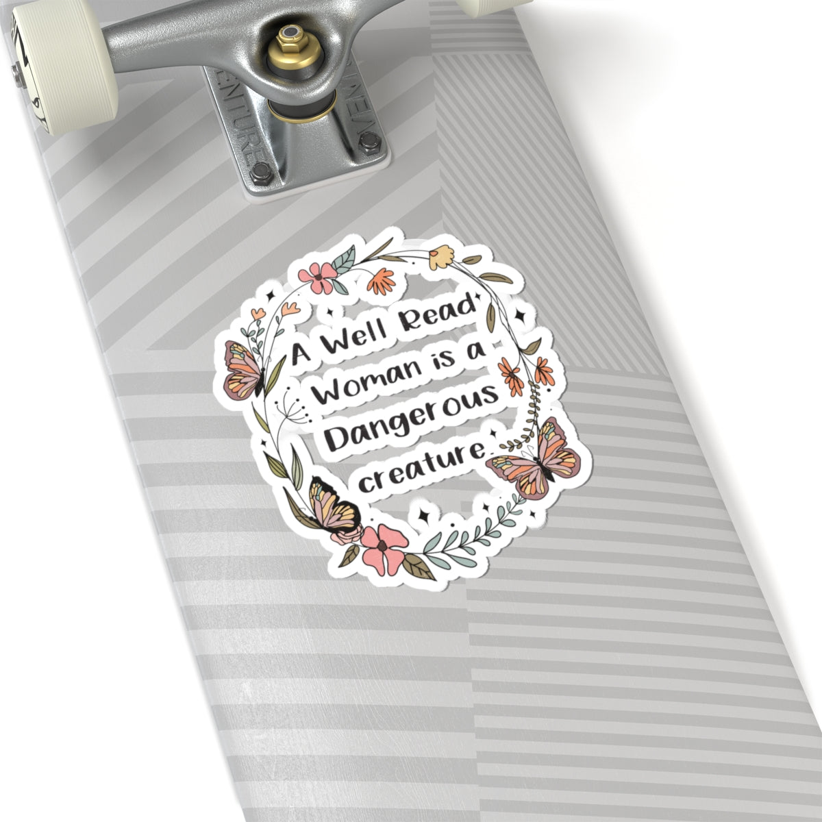 Empowering Literary Stickers | A Well Read Woman is a Dangerous Creature, Book Lover Gift, Journal Decor, Laptop Stickers