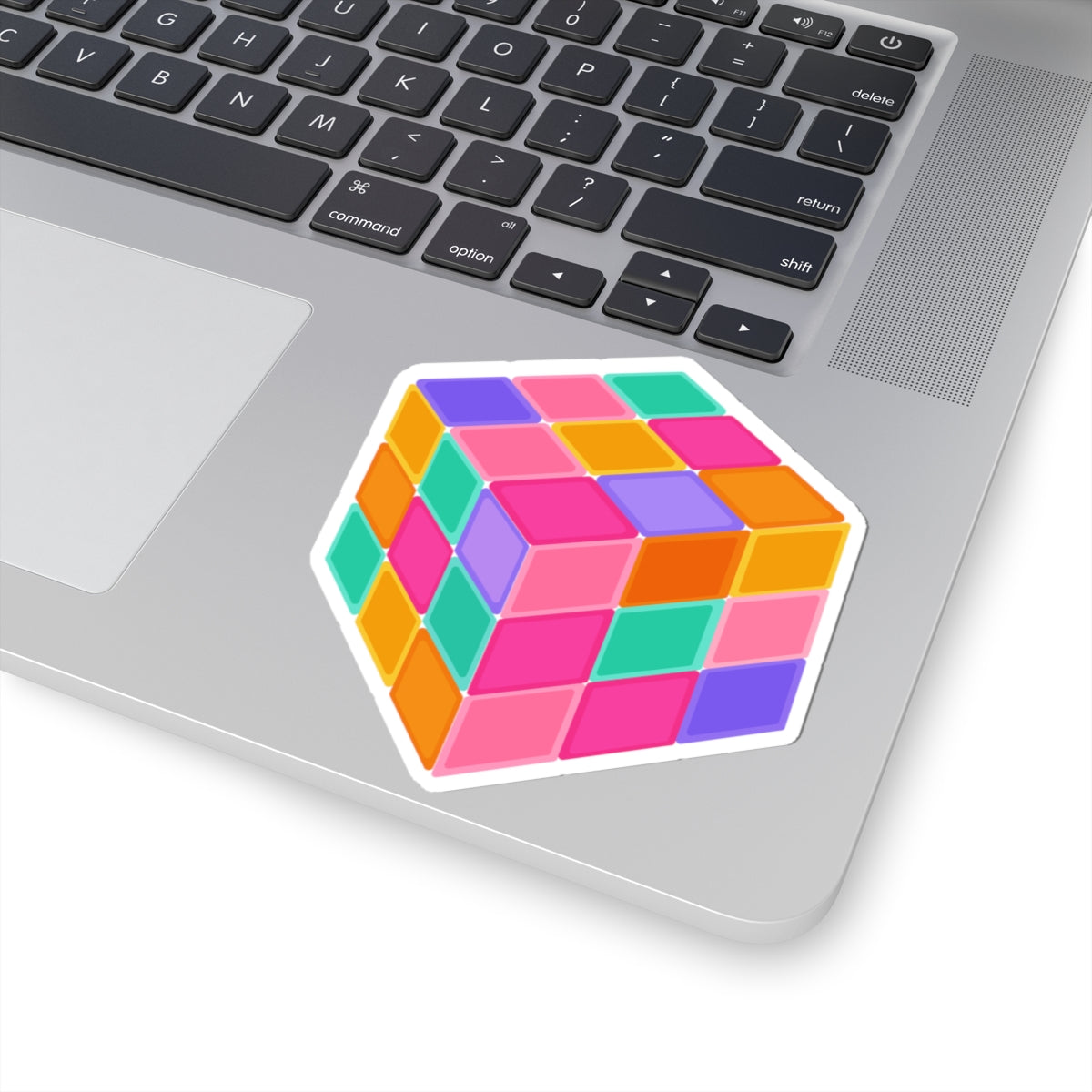 Colorful Rubik's Cube Kiss-Cut Stickers, Fun Laptop Stickers, Puzzle Game Decor, Gift for Gamers, Kids Party Favors, School Supplies