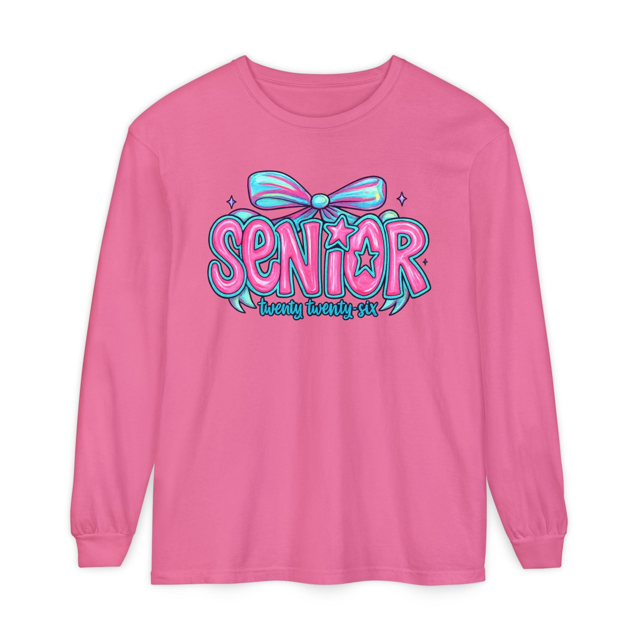 Senior Beauty Squad Long Sleeve T-Shirt, Cute Senior T-Shirt, Graduation Gift, Class of [Year] Apparel, Trendy Teen Fashion, Unisex Tees