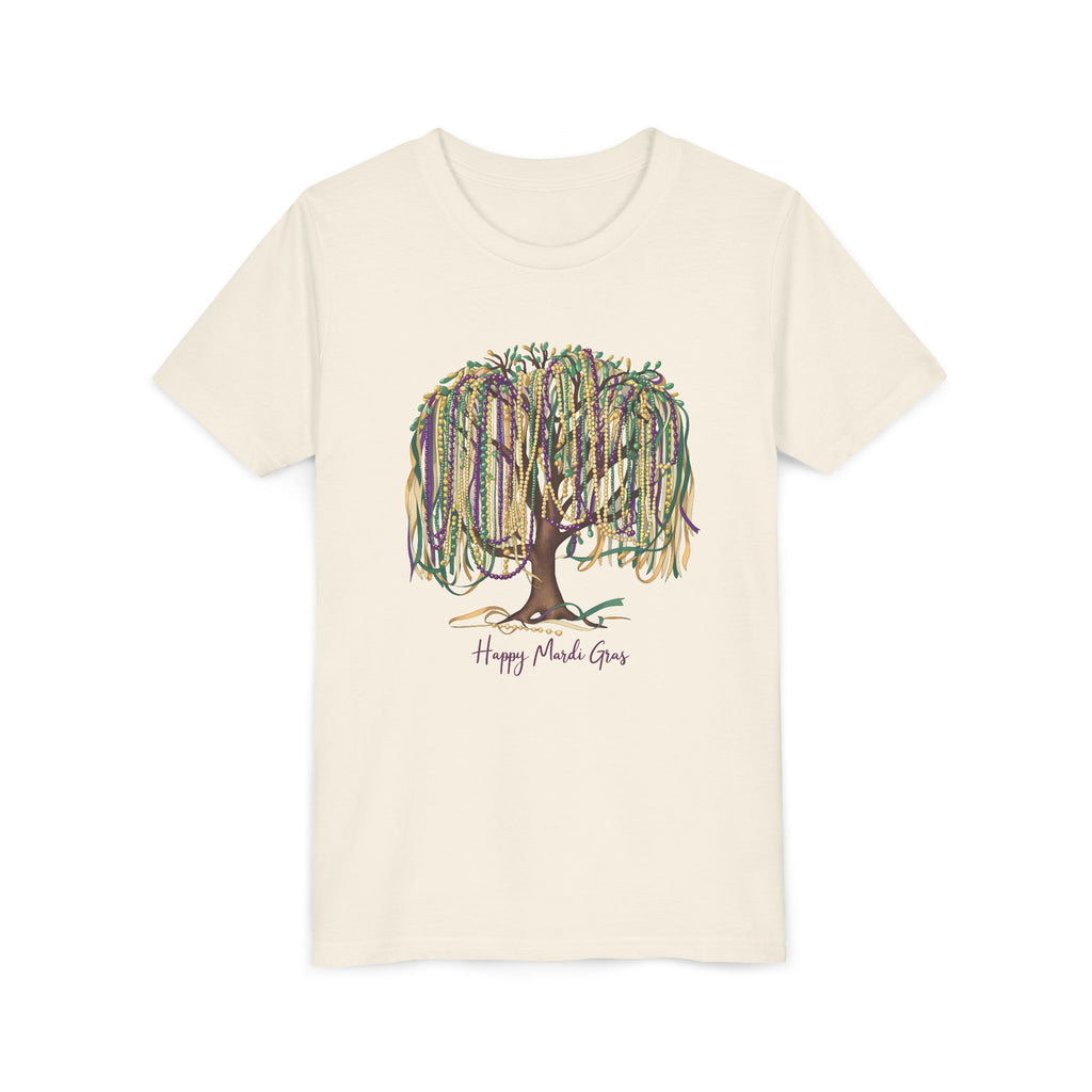 Happy Mardi Gras Youth Short Sleeve Tee, Colorful Festival Shirt for Kids, Celebration T-Shirt, Perfect for Parades, Kids Party Wear