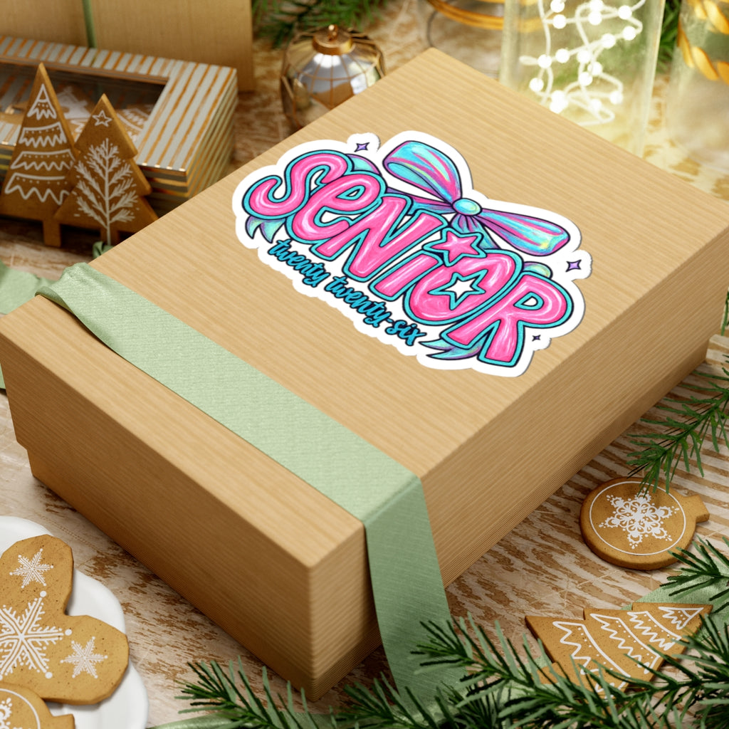 Senior Year Kiss-Cut Stickers, Fun Graduation Stickers, High School Senior Decor, Laptop Stickers, College Bound Celebrations, Class of 2026