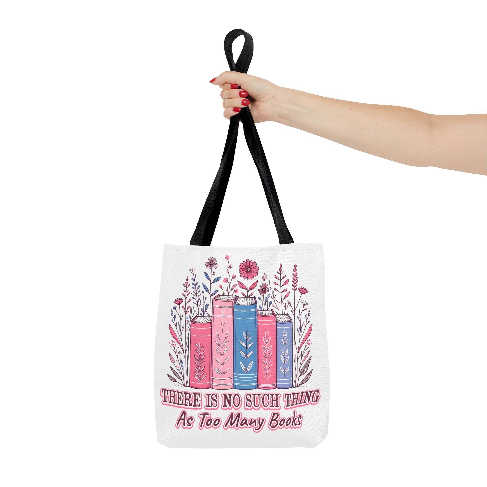 Whimsical Book Lover Tote Bag, Literary Gift, Bookish Accessories, Library Tote, Floral Books Design