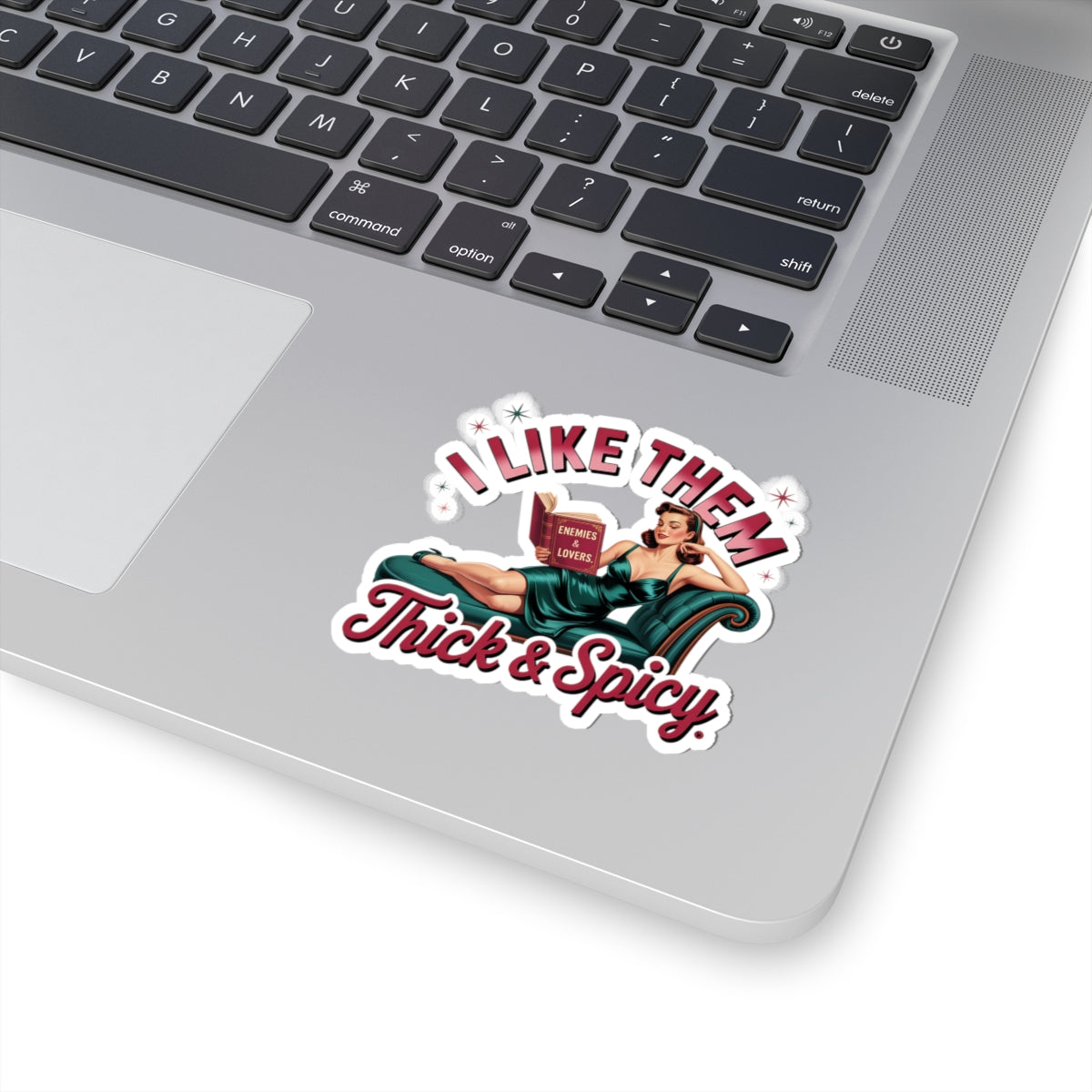 THICK & SPICY STICKER Eye-Catching Kiss-Cut Stickers for Book Lovers, Enemies Lovers Theme, Cute Decor, Laptop, Journals, Gift Ideas, Fun and Quirky