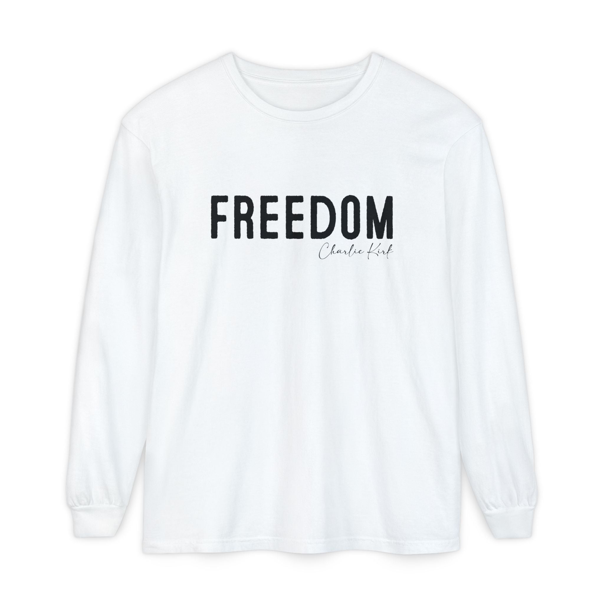 Garment-Dyed Long Sleeve Tee, Motivational Shirt for Everyday Wear, Perfect for Holidays and Events, Great Gift Idea, Prove Me Wrong T-Shirt, color comfort, t-shirt, Charlie Kirk,