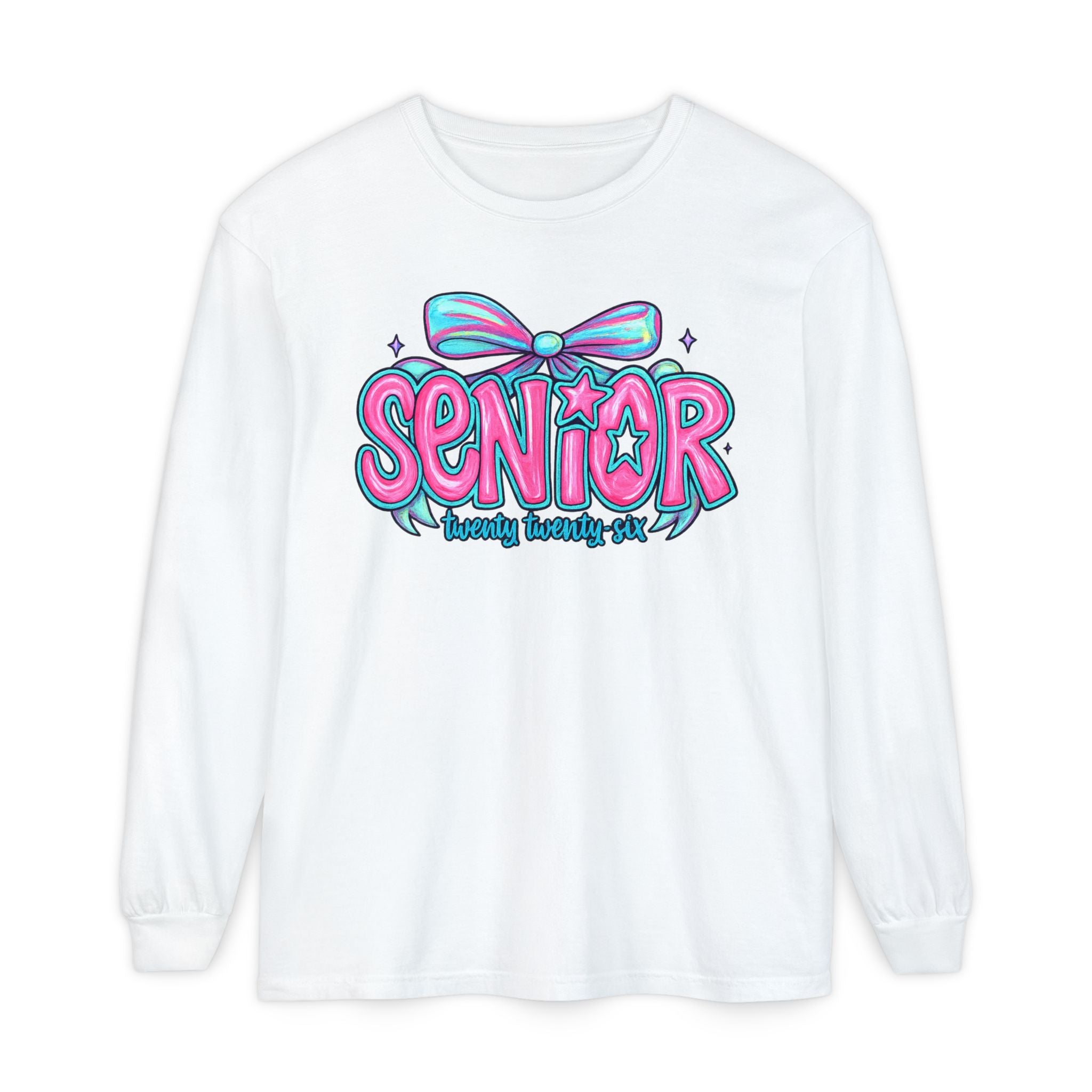 Senior Beauty Squad Long Sleeve T-Shirt, Cute Senior T-Shirt, Graduation Gift, Class of [Year] Apparel, Trendy Teen Fashion, Unisex Tees