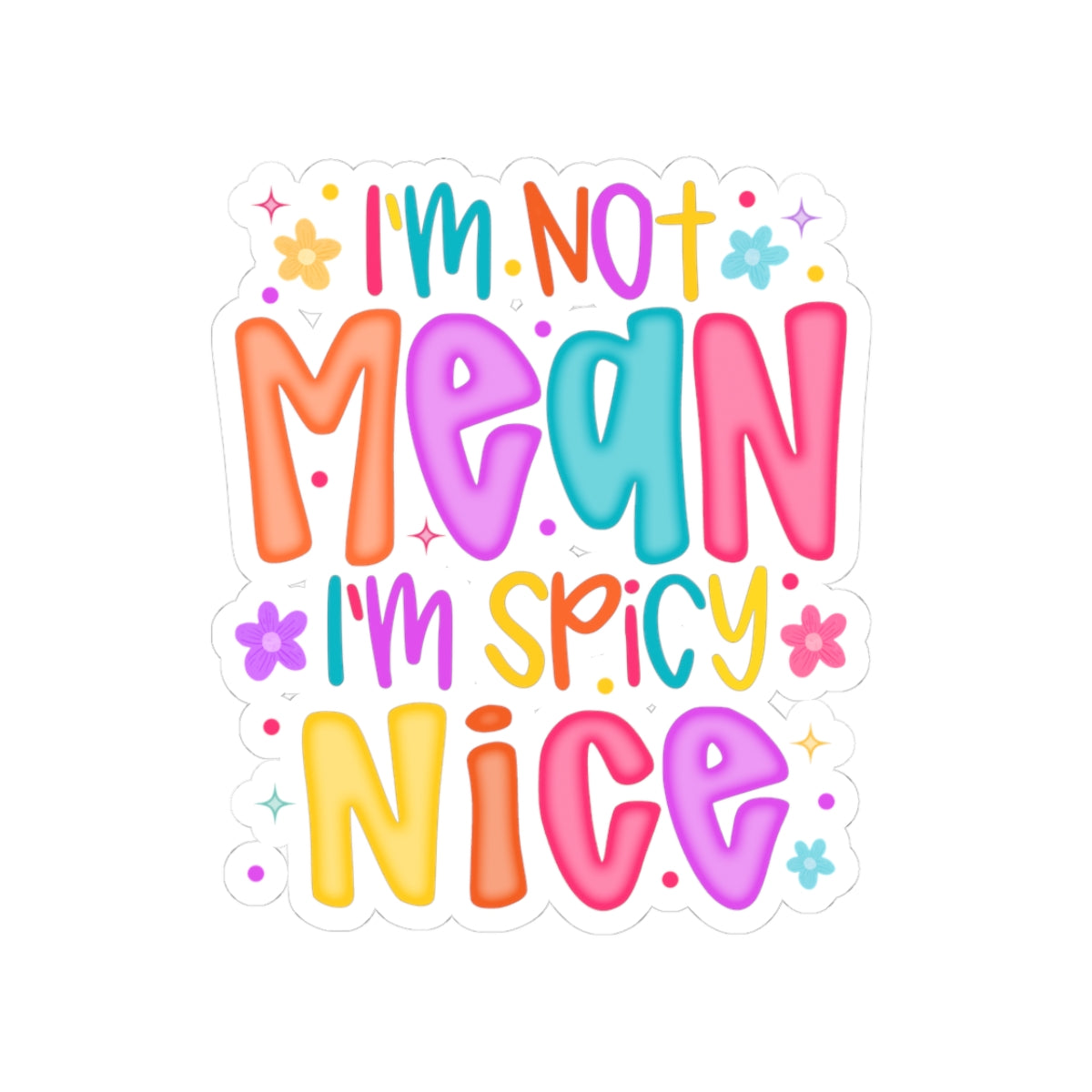 Colorful Spicy Nice Stickers, Vibrant Kiss-Cut Stickers for Laptops, Decals for Water Bottles, Fun Gift for Friends, Cute Office Decor
