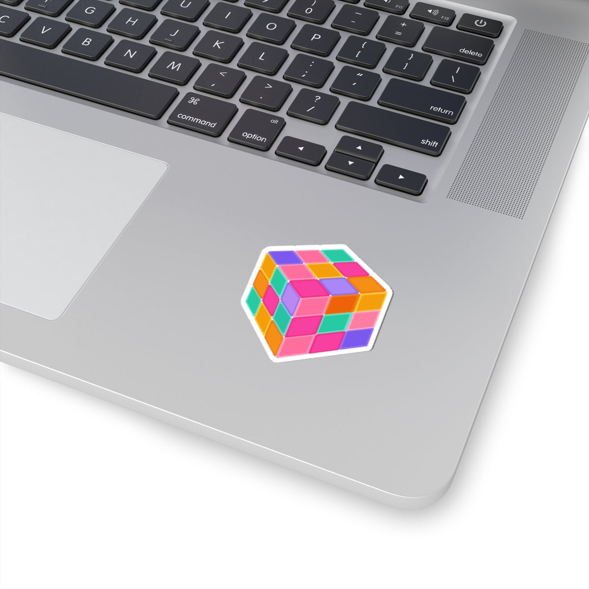 Colorful Rubik's Cube Kiss-Cut Stickers, Fun Laptop Stickers, Puzzle Game Decor, Gift for Gamers, Kids Party Favors, School Supplies