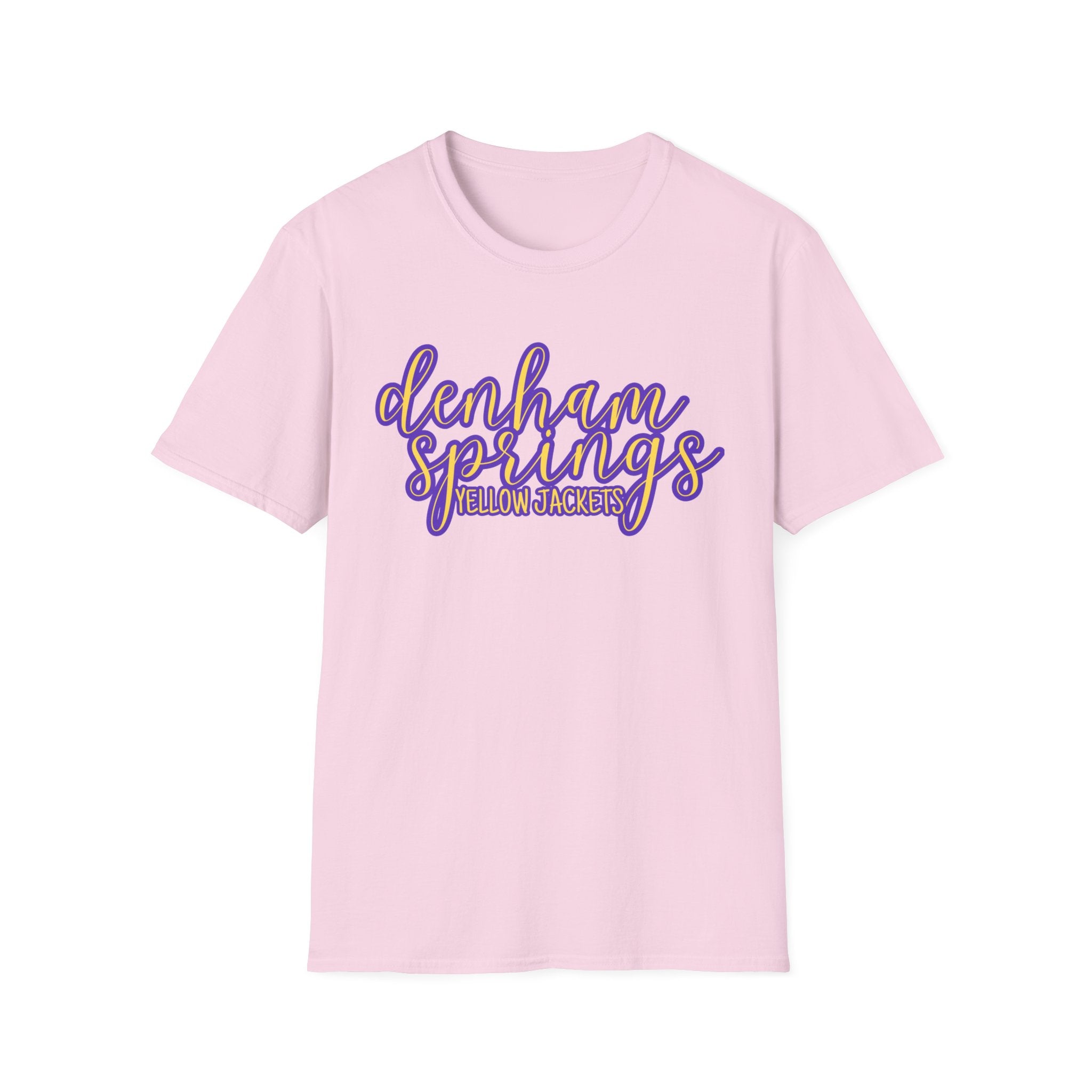 Denham Springs Yellow Jackets Baseball Unisex Softstyle T-Shirt, Sports Team Tee, School Spirit Shirt, Baseball Fan Gift, Athletic Apparel