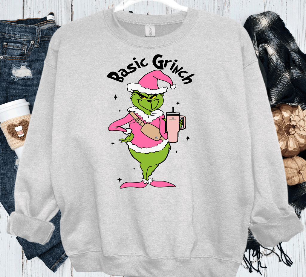 Basic Grinch Scrouge Pink Christmas Classic Christmas Family Movie Shirts Grinch Shirts Sweatshirts hoodie comfort colors