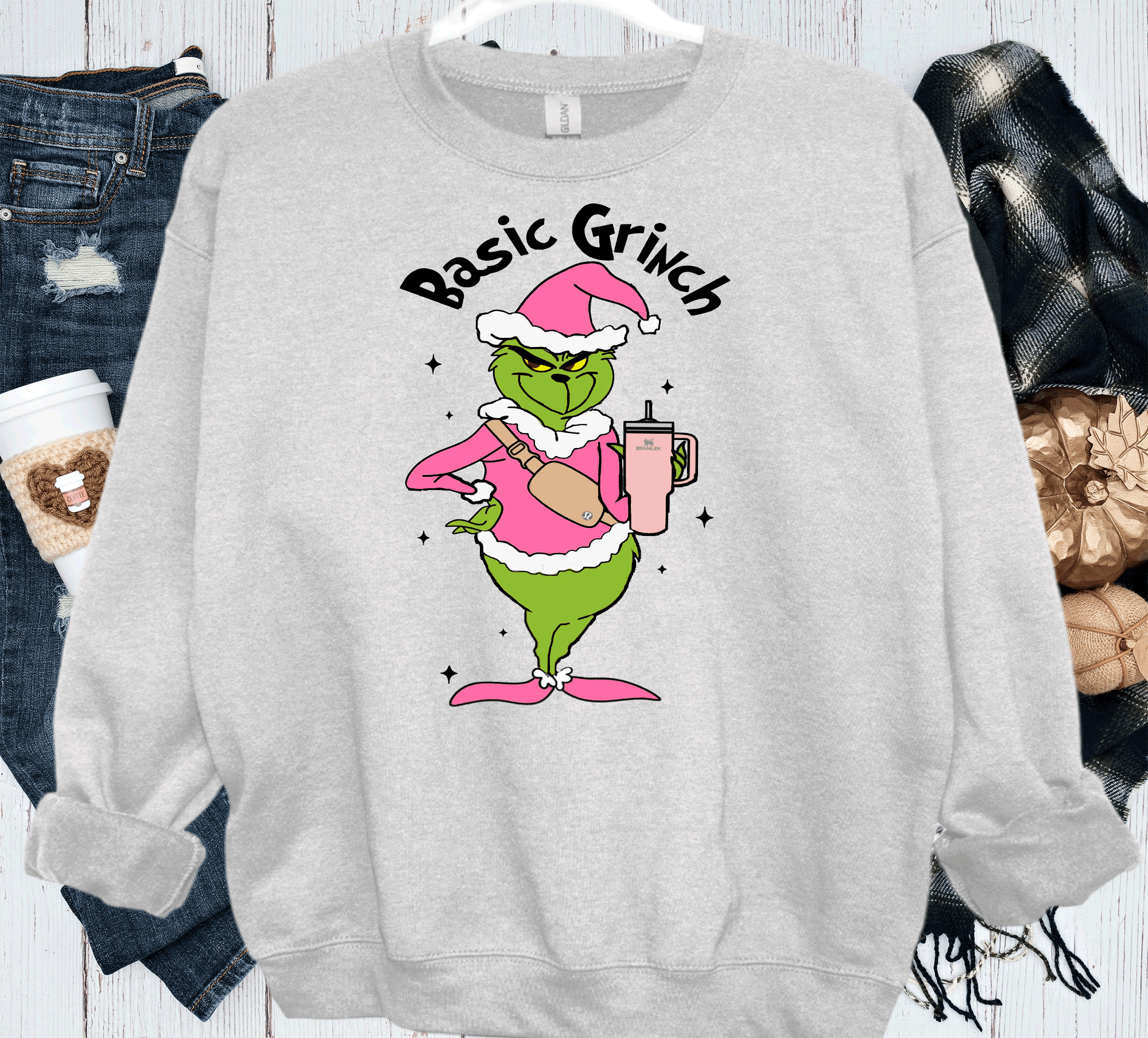 Basic Grinch Scrouge Pink Christmas Classic Christmas Family Movie Shirts Grinch Shirts Sweatshirts hoodie comfort colors