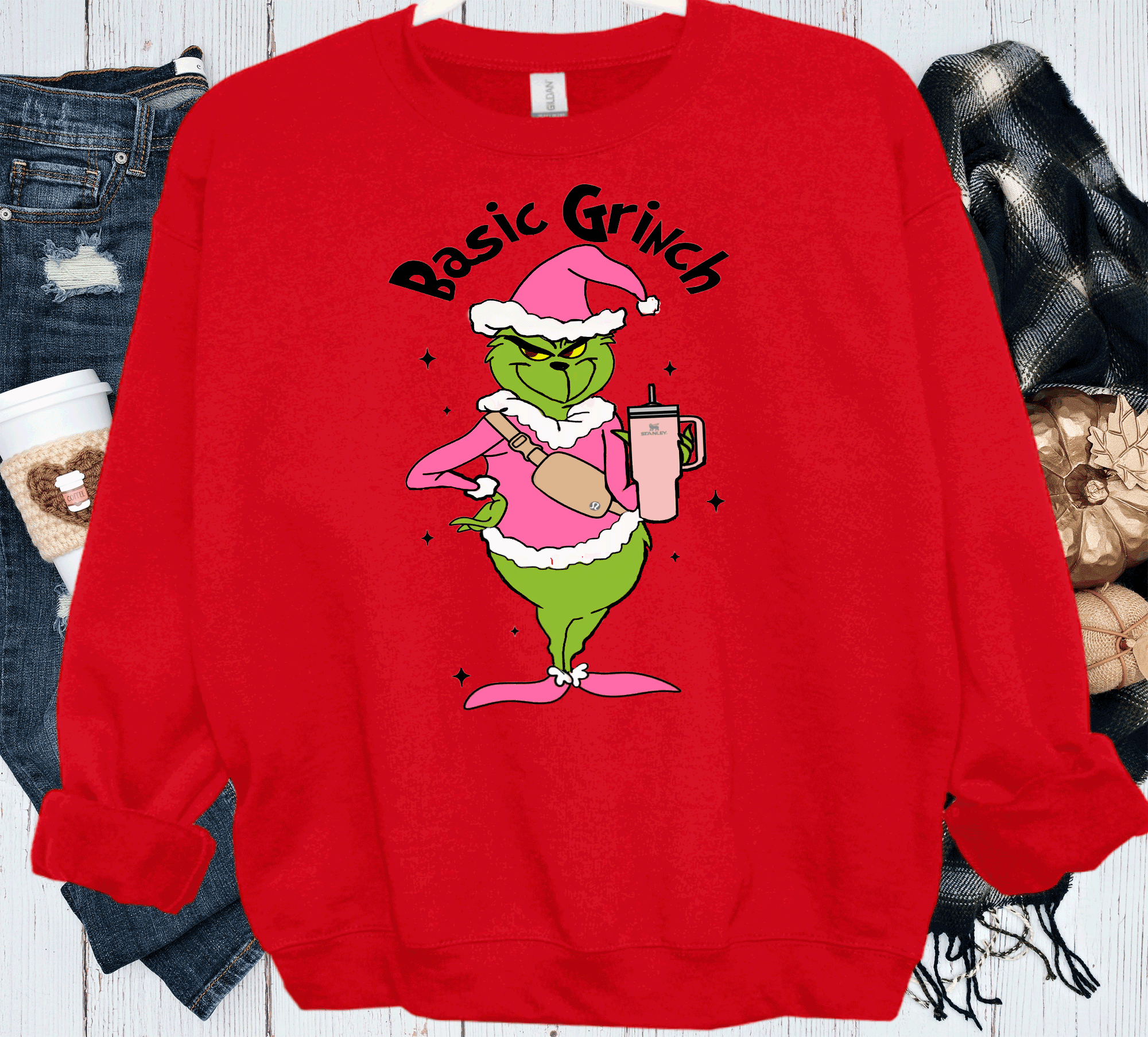 Basic Grinch Scrouge Pink Christmas Classic Christmas Family Movie Shirts Grinch Shirts Sweatshirts hoodie comfort colors