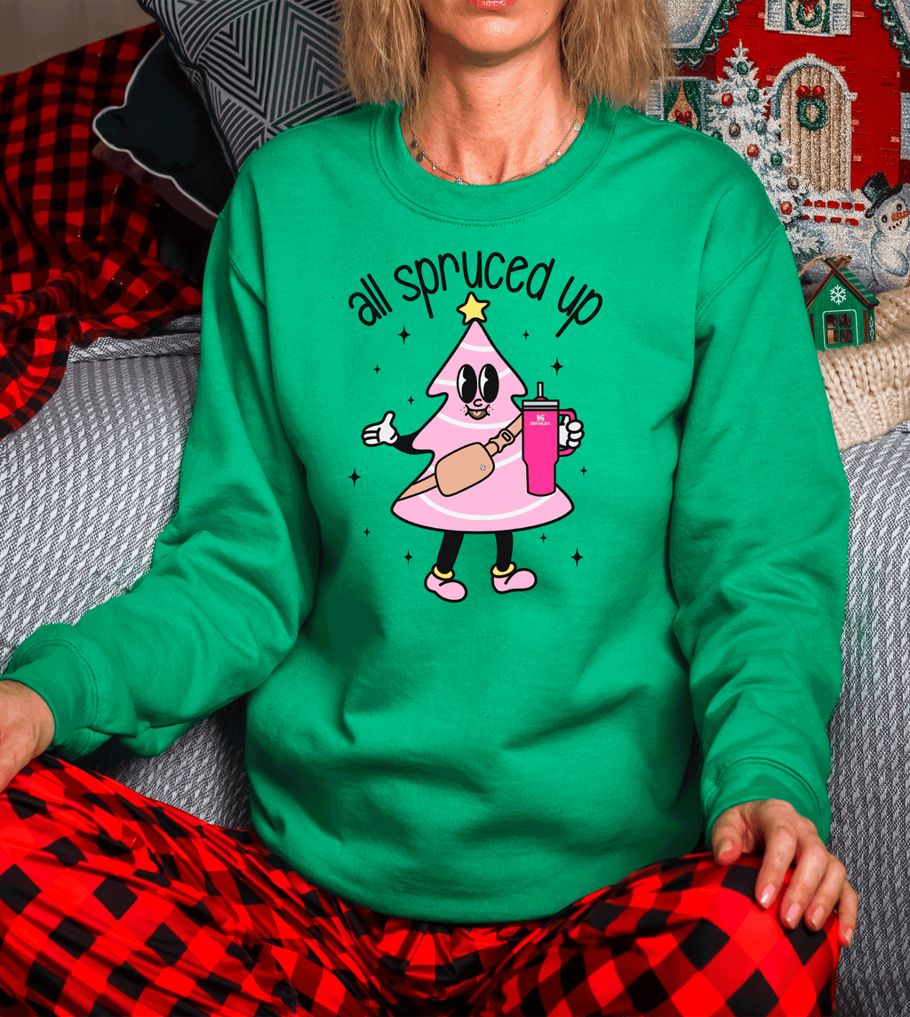 all spruced up Pink Christmas Little Debbies Christmas Shirts Sweatshirts hoodie comfort colors