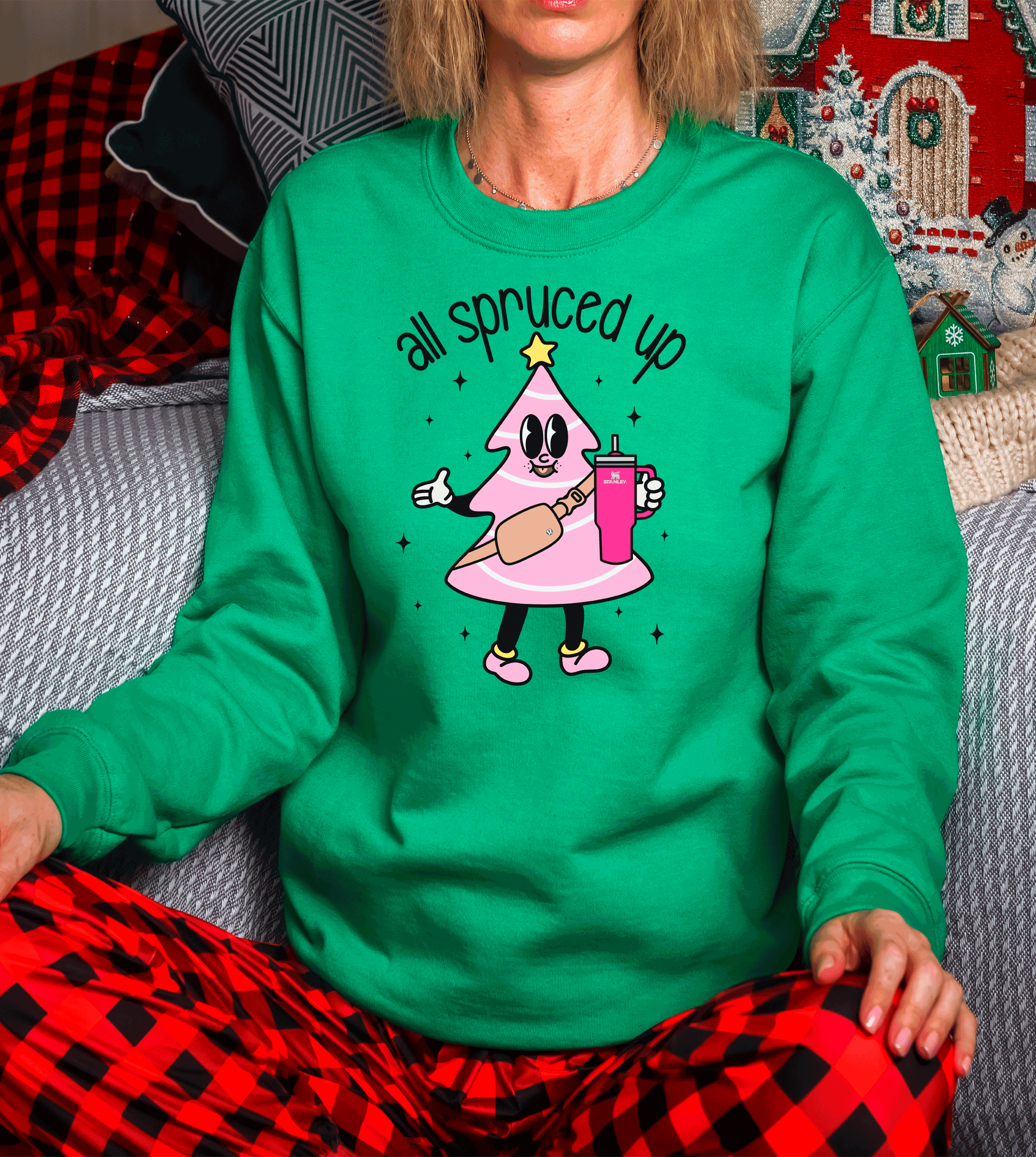 all spruced up Pink Christmas Little Debbies Christmas Shirts Sweatshirts hoodie comfort colors