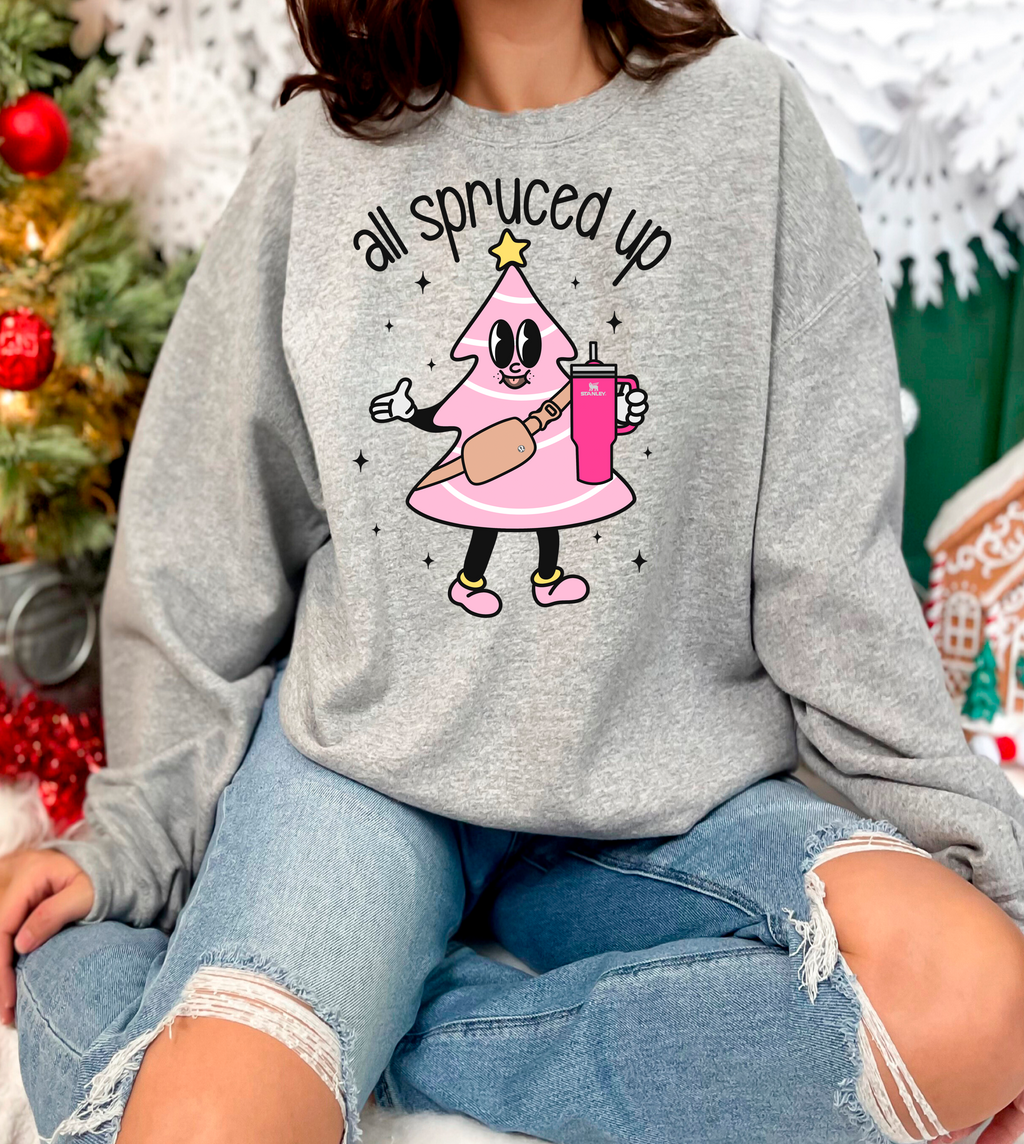 all spruced up Pink Christmas Little Debbies Christmas Shirts Sweatshirts hoodie comfort colors