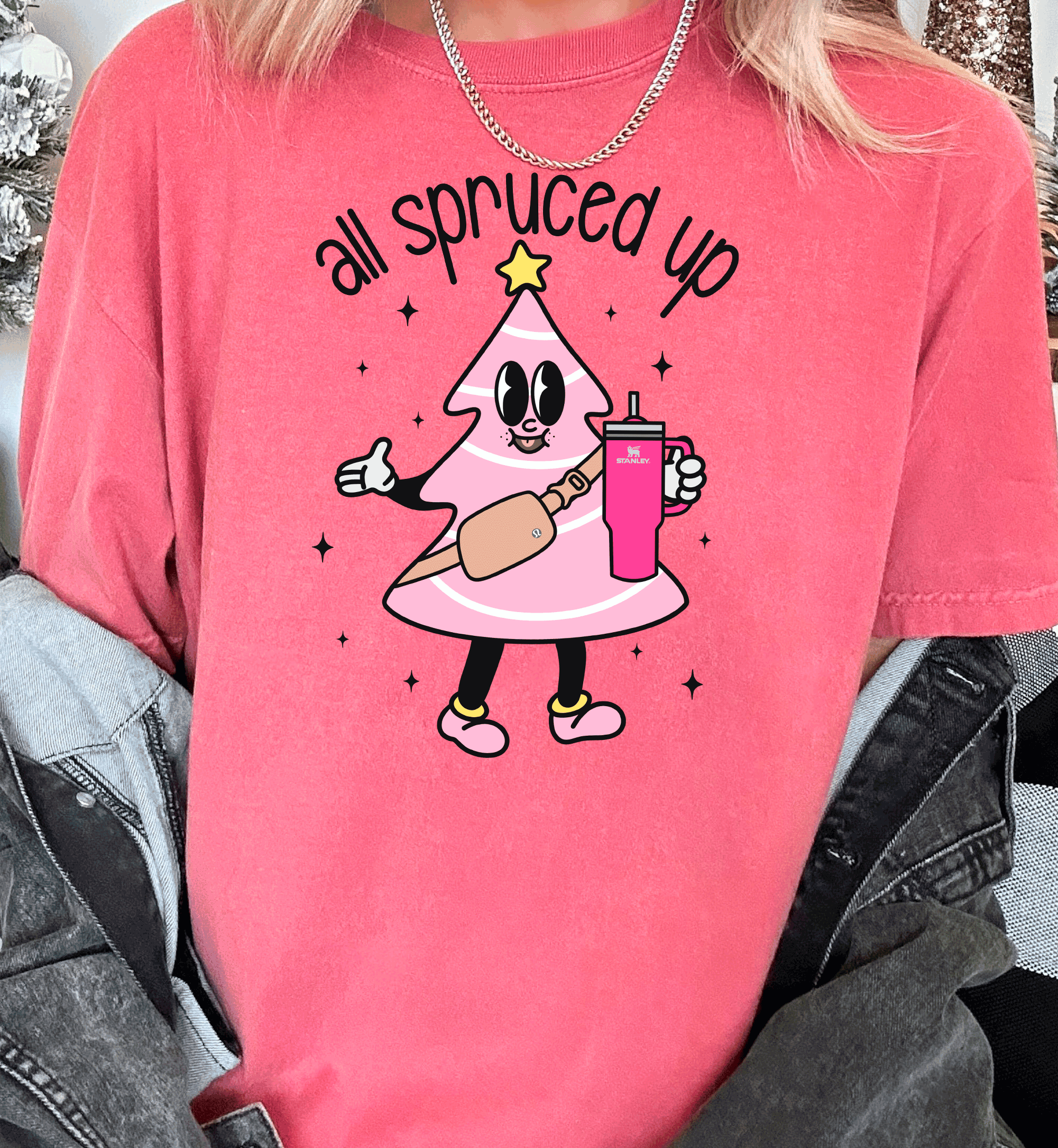 all spruced up Pink Christmas Little Debbies Christmas Shirts Sweatshirts hoodie comfort colors