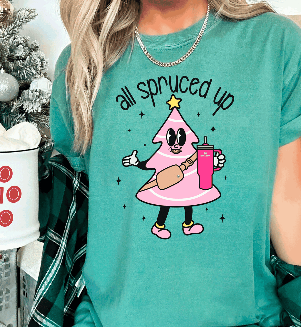 all spruced up Pink Christmas Little Debbies Christmas Shirts Sweatshirts hoodie comfort colors