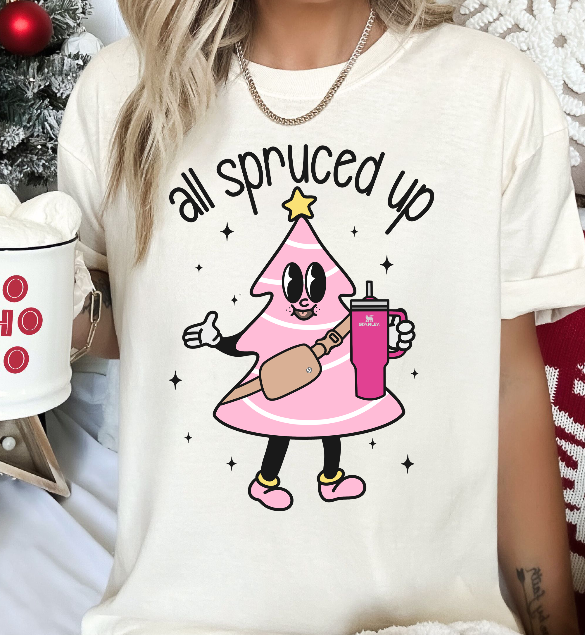 all spruced up Pink Christmas Little Debbies Christmas Shirts Sweatshirts hoodie comfort colors