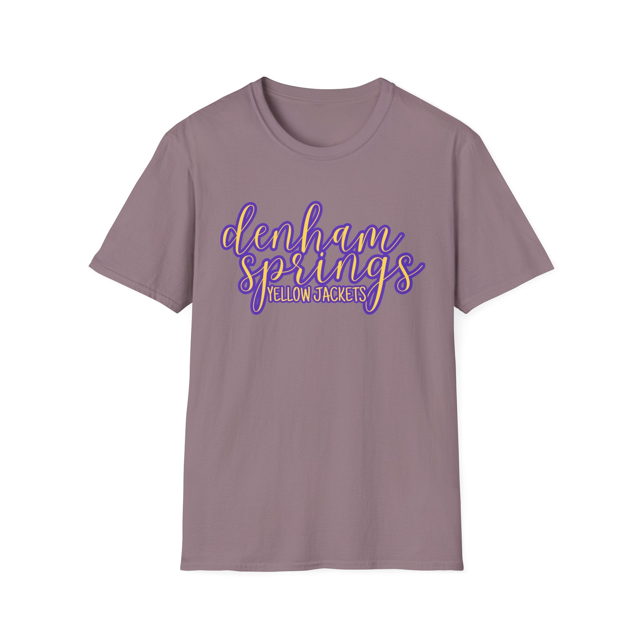 Denham Springs Yellow Jackets Baseball Unisex Softstyle T-Shirt, Sports Team Tee, School Spirit Shirt, Baseball Fan Gift, Athletic Apparel