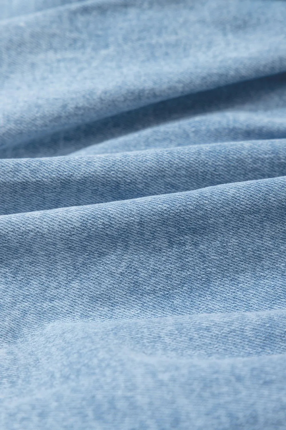 Bubble Hem Denim Mini Skirt