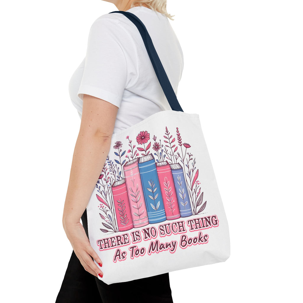 Whimsical Book Lover Tote Bag, Literary Gift, Bookish Accessories, Library Tote, Floral Books Design