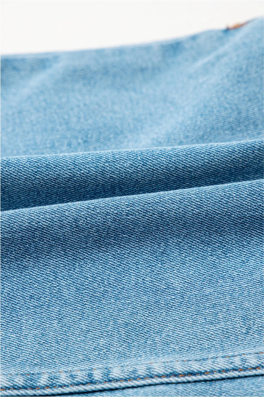 Acid Wash Bowknot Details High Waist Denim Skirt