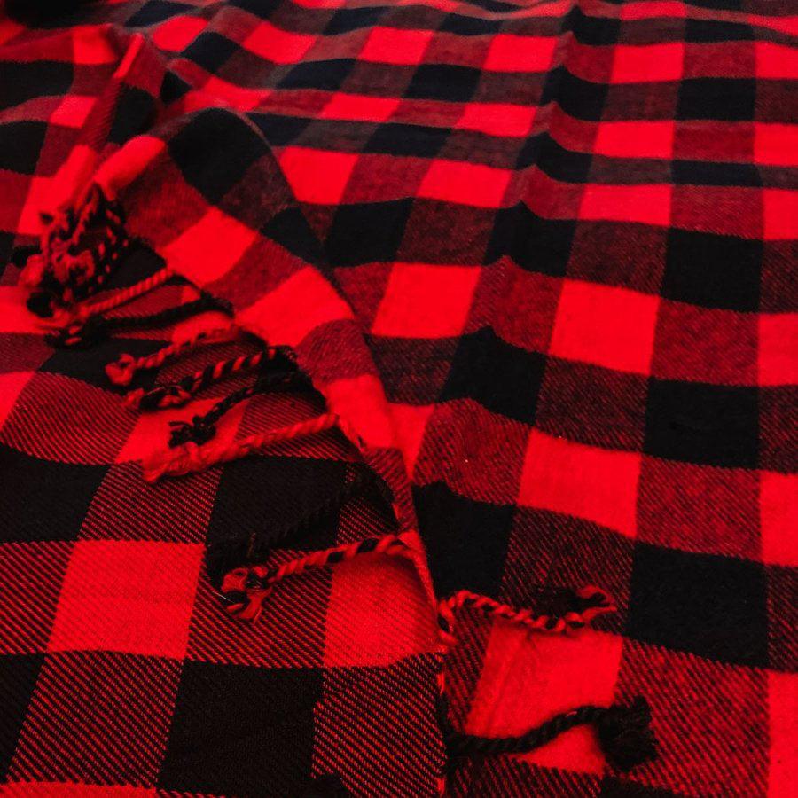 Red Buffalo Throw