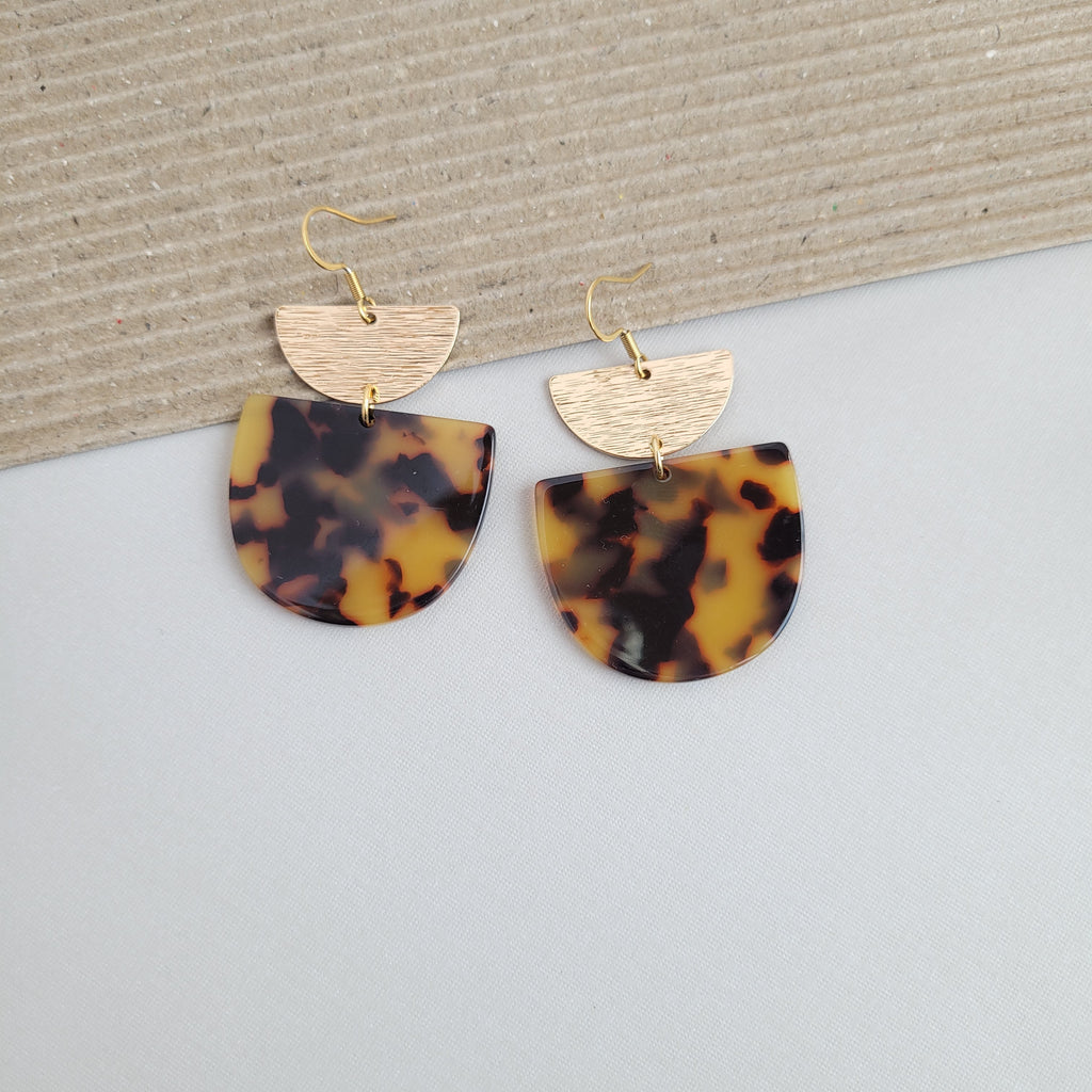 Harper Earrings - Tortoise