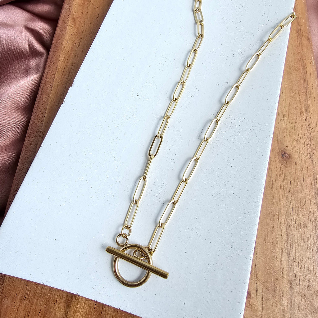 Luxe Gold Paper Clip Chain - 18"