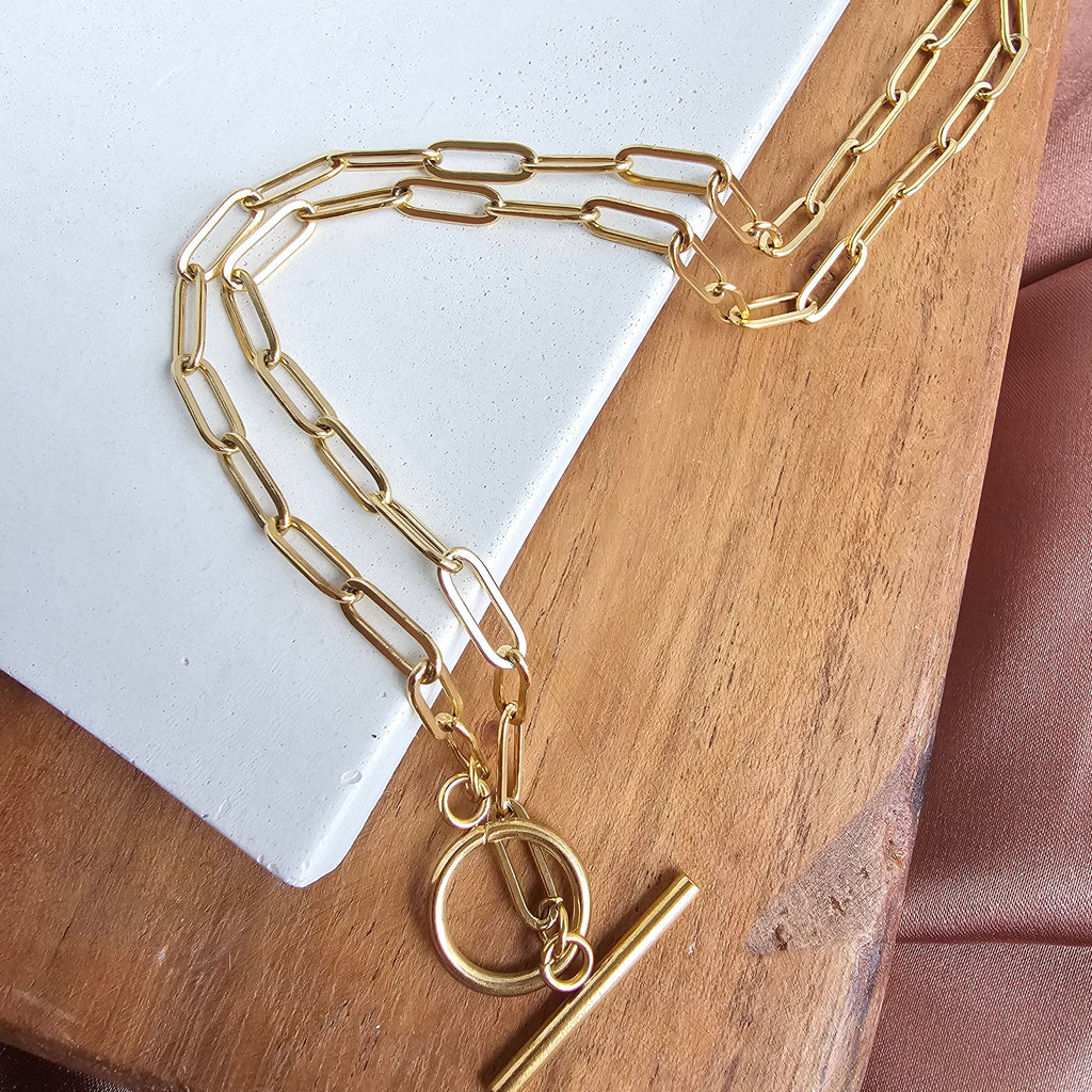 Luxe Gold Paper Clip Chain - 18"