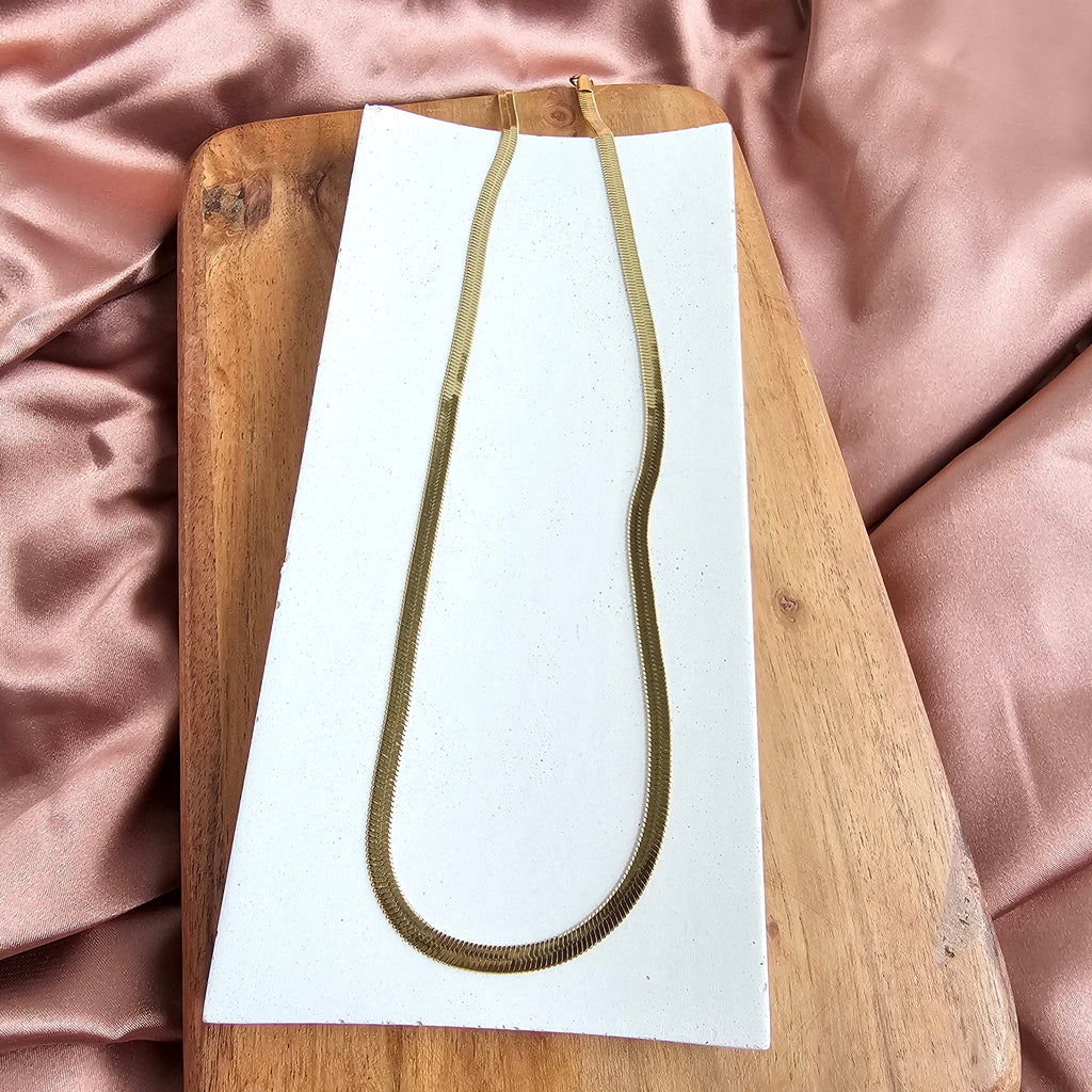 Luxe Gold Herringbone Chain - 20"