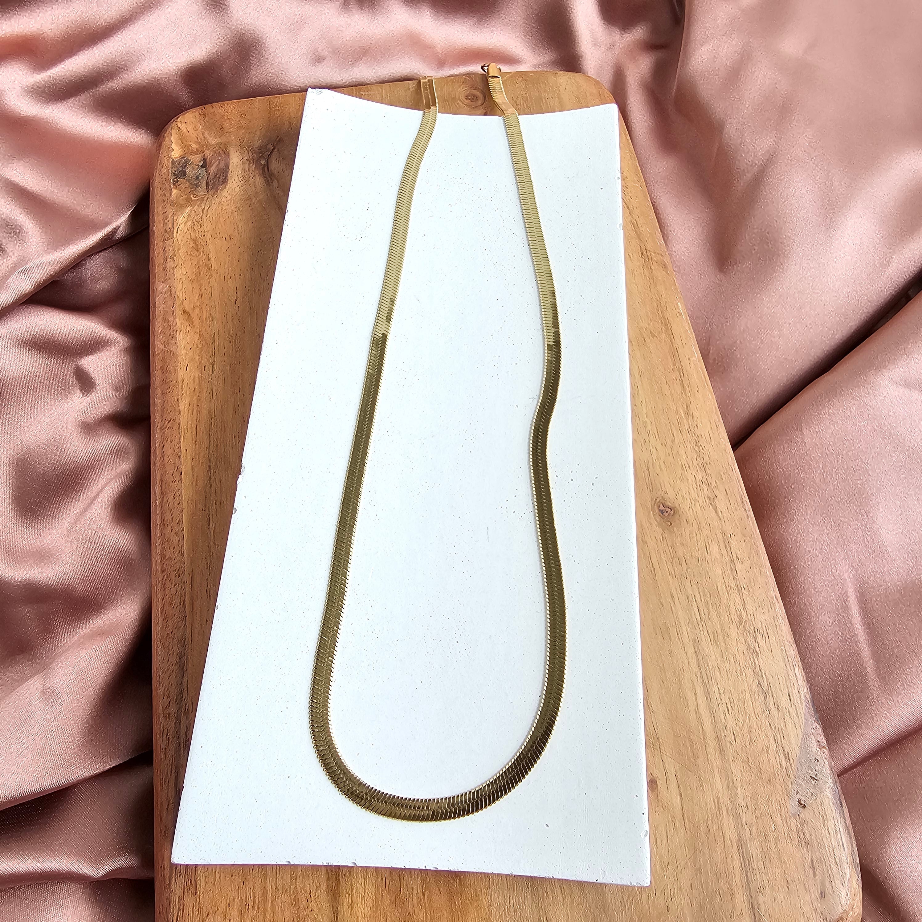 Luxe Gold Herringbone Chain - 20"