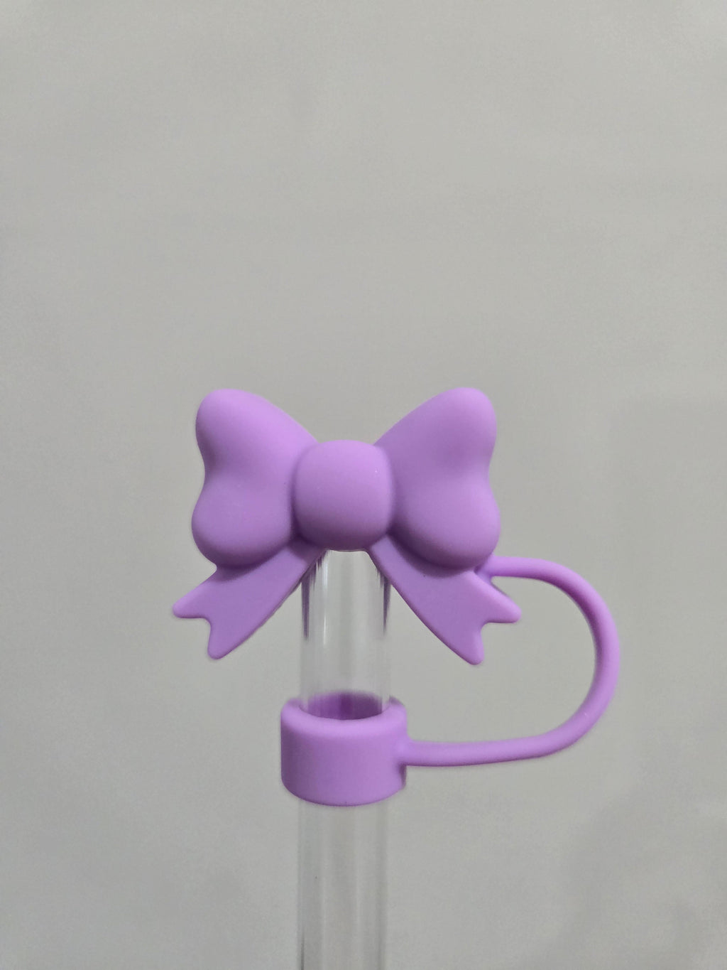10MM LavenderBow Strawtopper