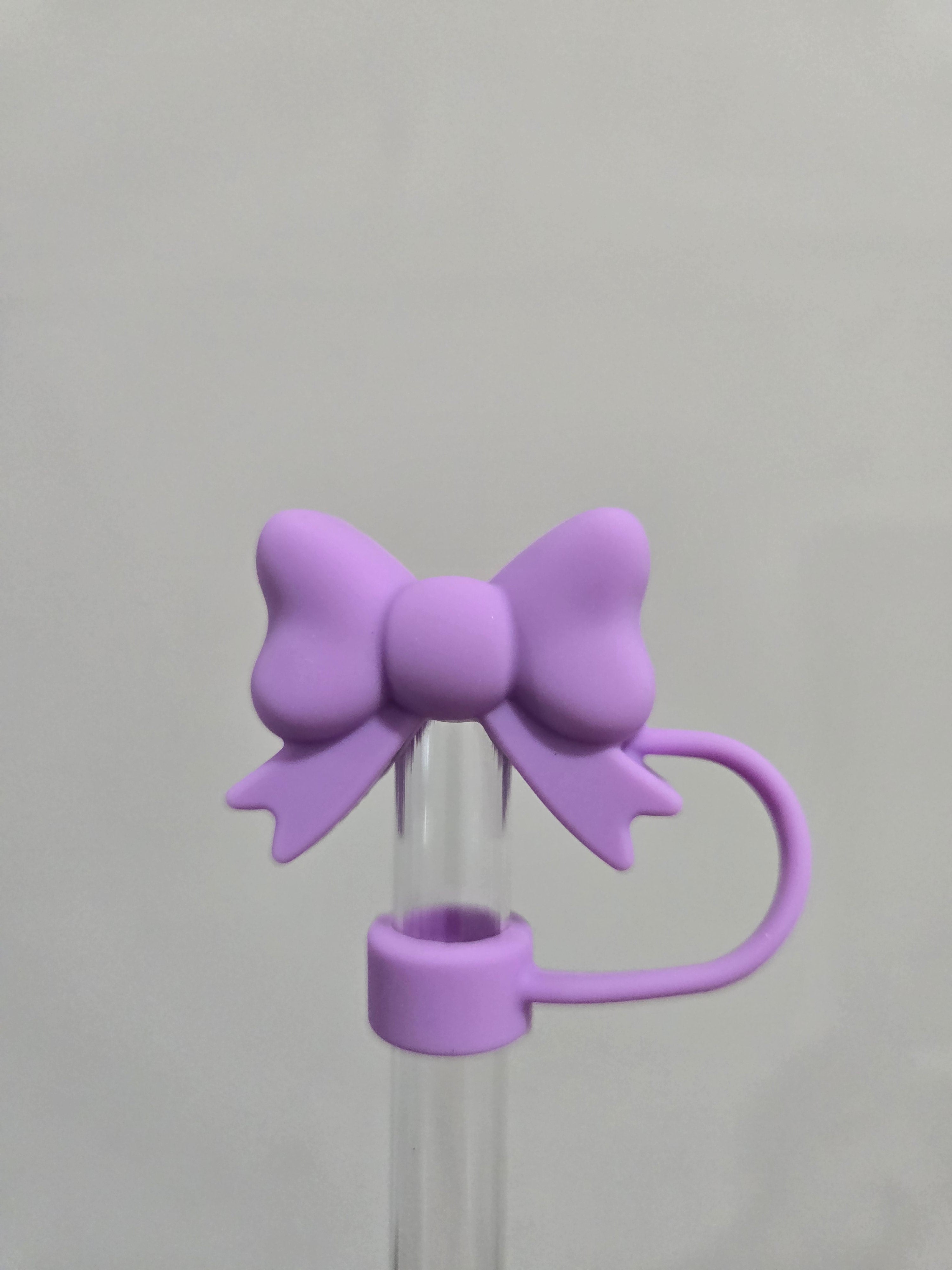 10MM LavenderBow Strawtopper