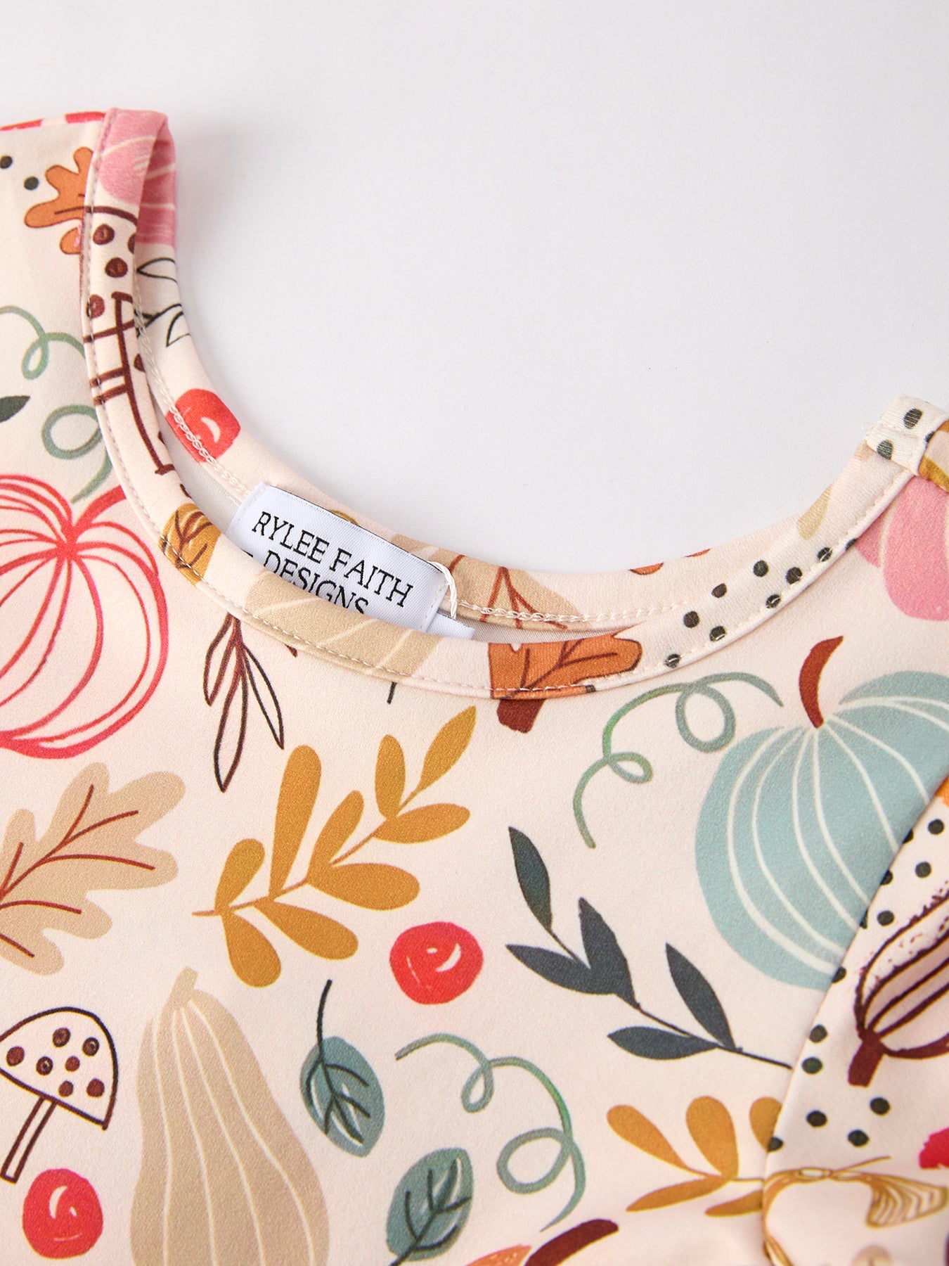 Halloween Pumpkin Leaf Print Dress