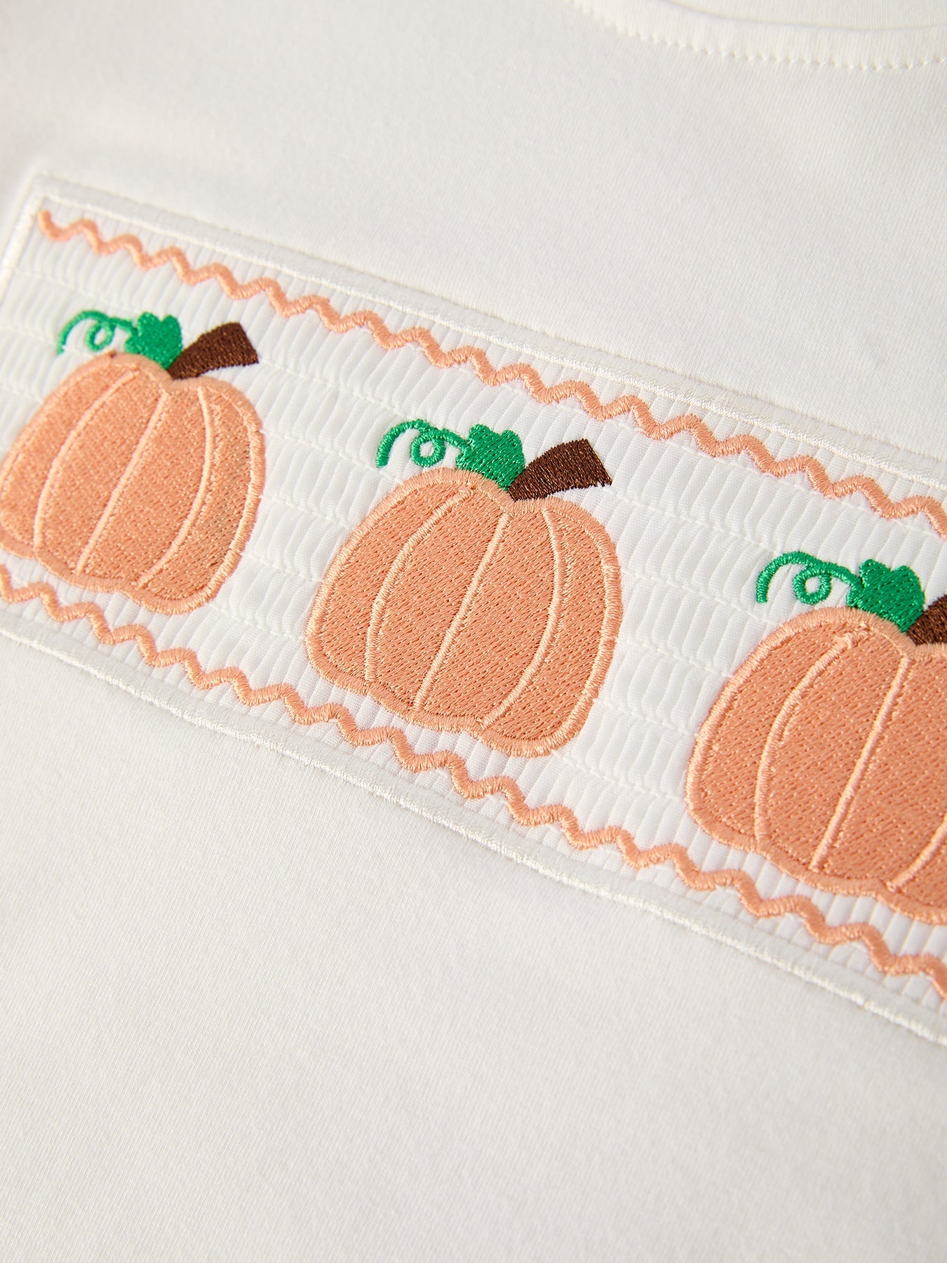 Boys Fall Halloween & Thanksgiving Pumpkin Embroidery Smocking Blue Plaid Set