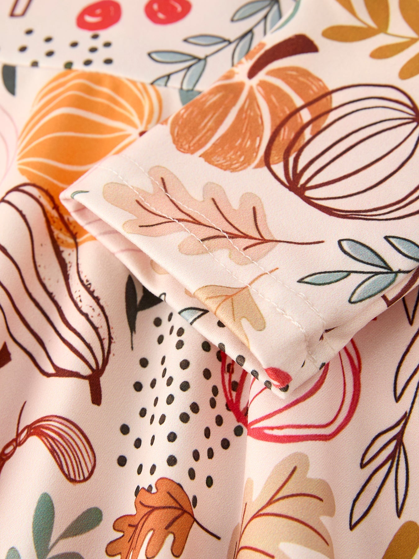 Halloween Pumpkin Leaf Print Dress
